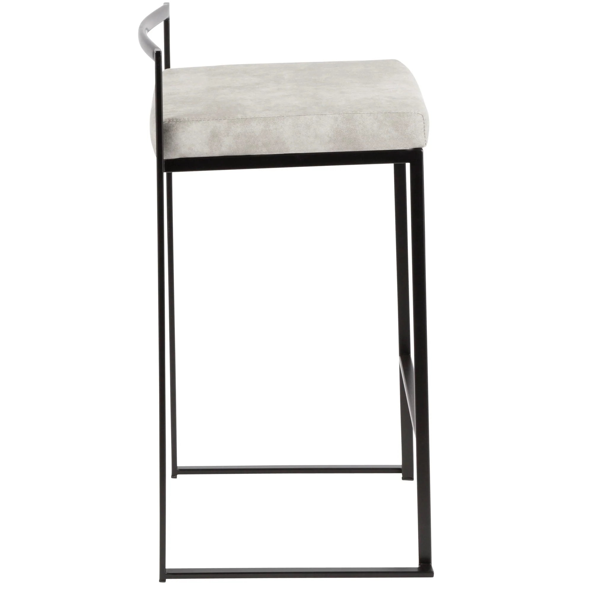 Fuji Stacker 26" Fixed-Height Counter Stool - Set of 3 By LumiSource - B26-FUJIFB BKBN3 - Image 17