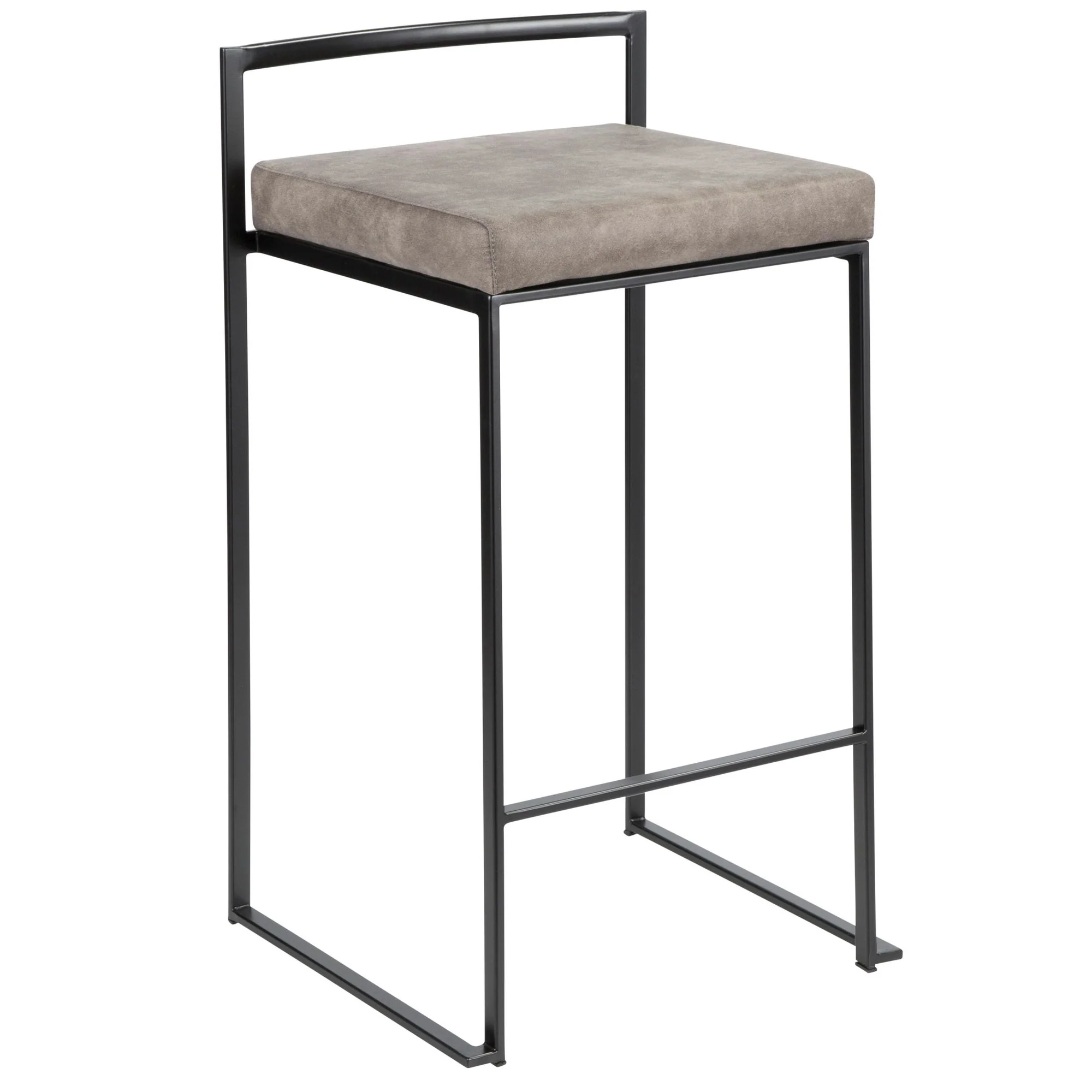 Fuji Stacker 26" Fixed-Height Counter Stool - Set of 3 By LumiSource - B26-FUJIFB BKBN3 - Image 26