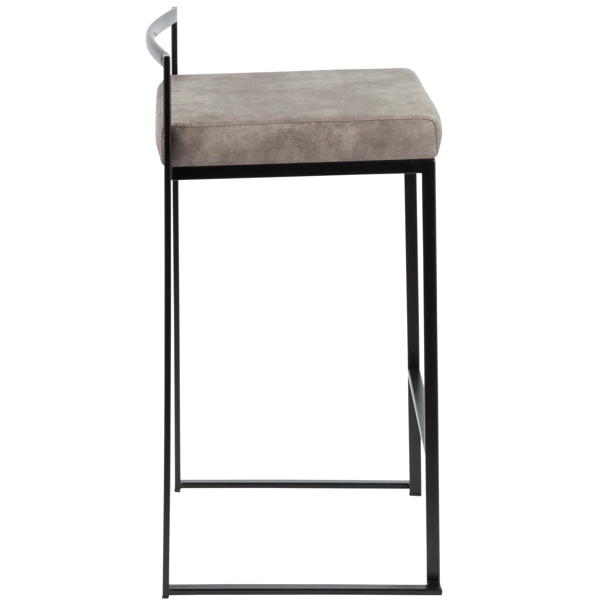 Fuji Stacker 26" Fixed-Height Counter Stool - Set of 3 By LumiSource - B26-FUJIFB BKBN3 - Image 27
