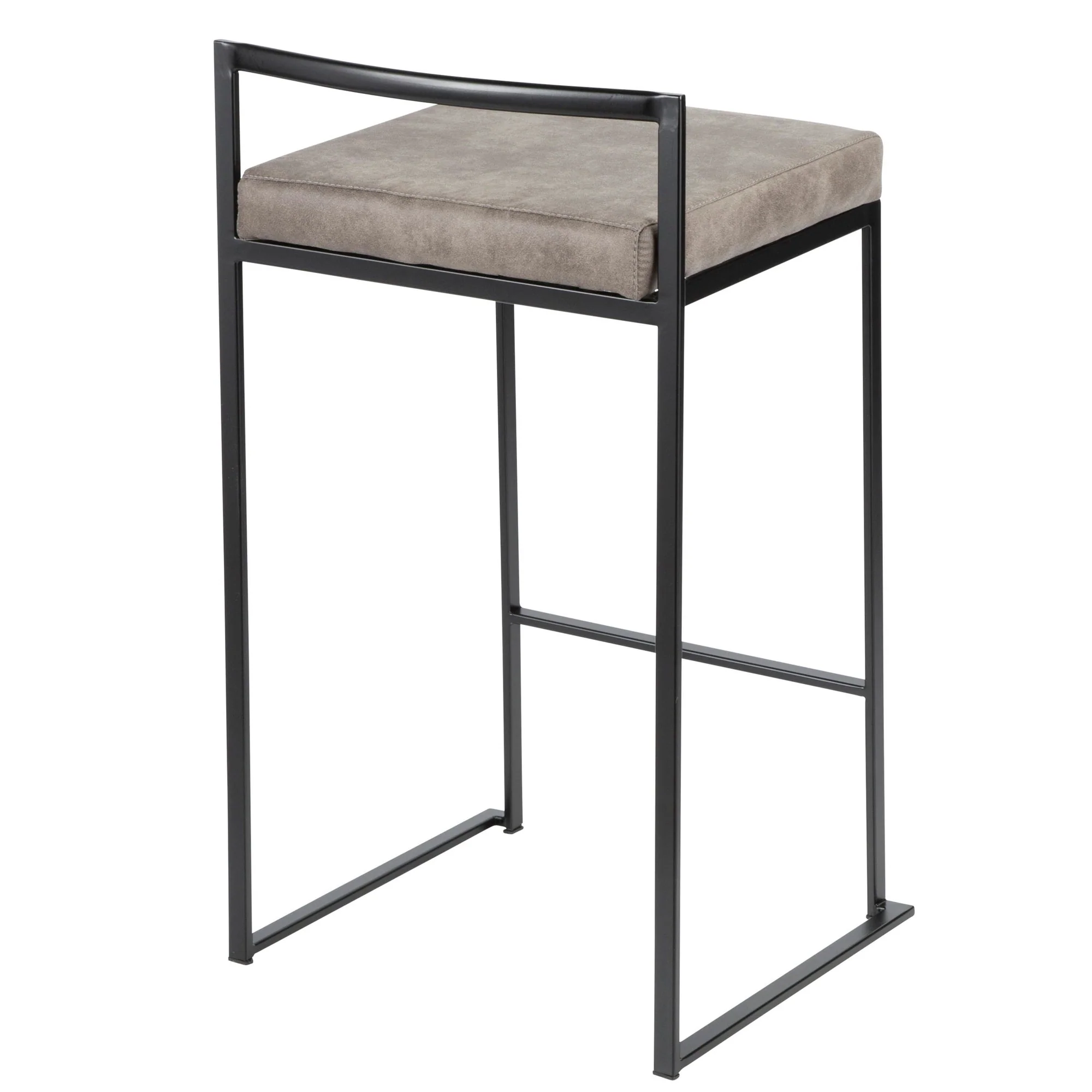 Fuji Stacker 26" Fixed-Height Counter Stool - Set of 3 By LumiSource - B26-FUJIFB BKBN3 - Image 28