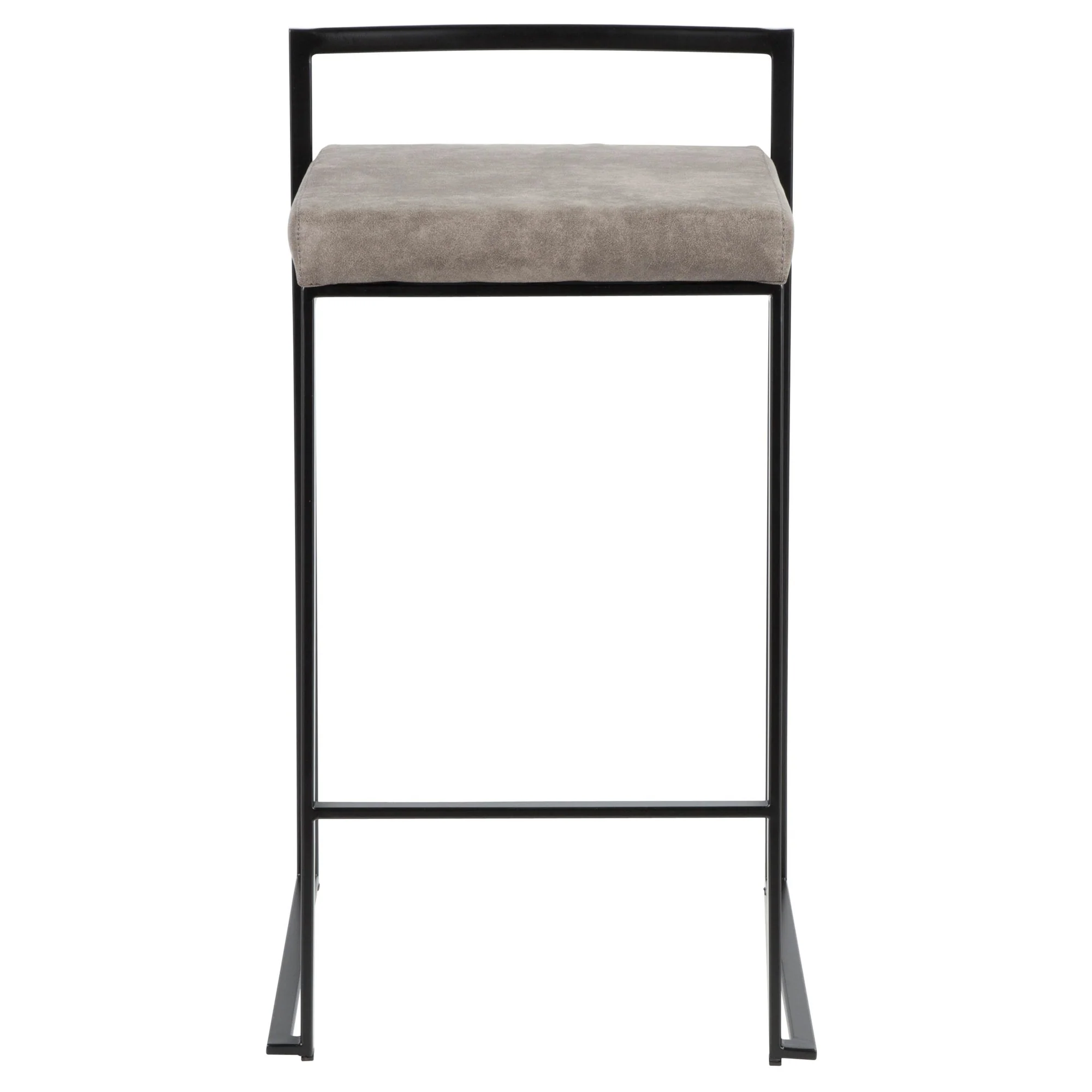 Fuji Stacker 26" Fixed-Height Counter Stool - Set of 3 By LumiSource - B26-FUJIFB BKBN3 - Image 29