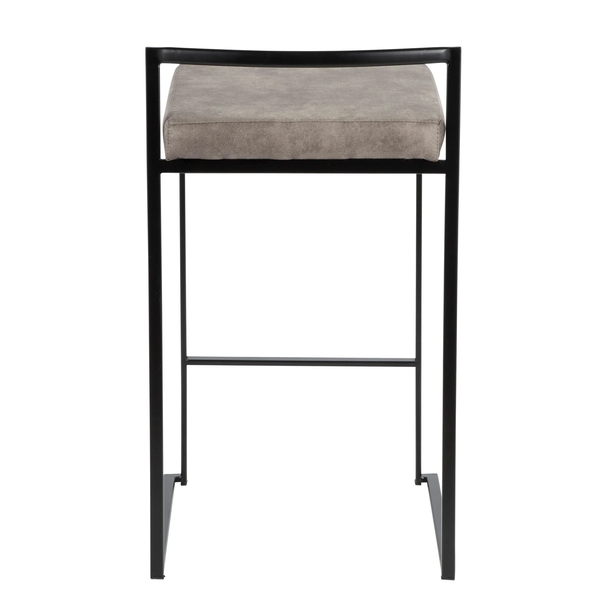 Fuji Stacker 26" Fixed-Height Counter Stool - Set of 3 By LumiSource - B26-FUJIFB BKBN3 - Image 30