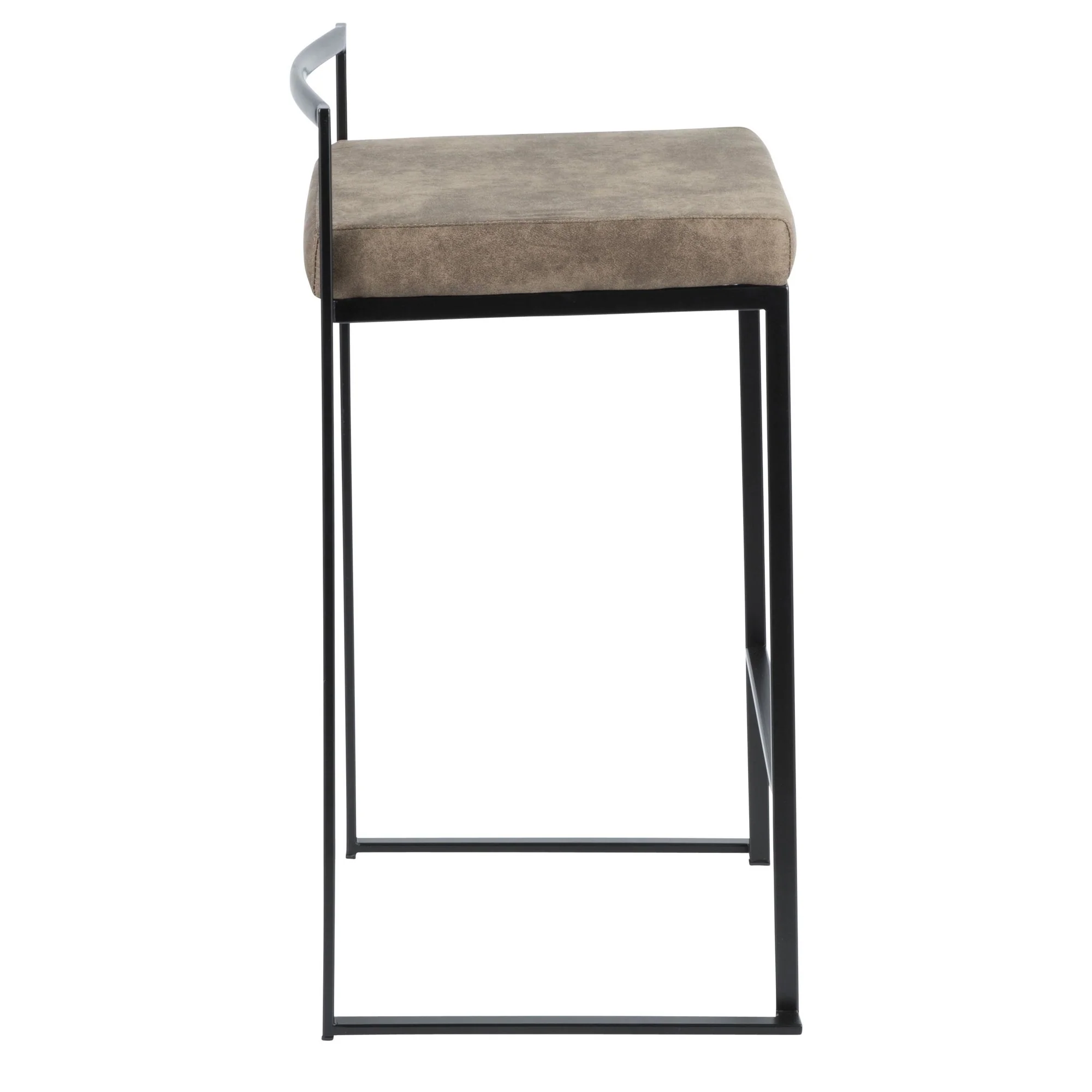 Fuji Stacker 26" Fixed-Height Counter Stool - Set of 3 By LumiSource - B26-FUJIFB BKBN3 - Image 7