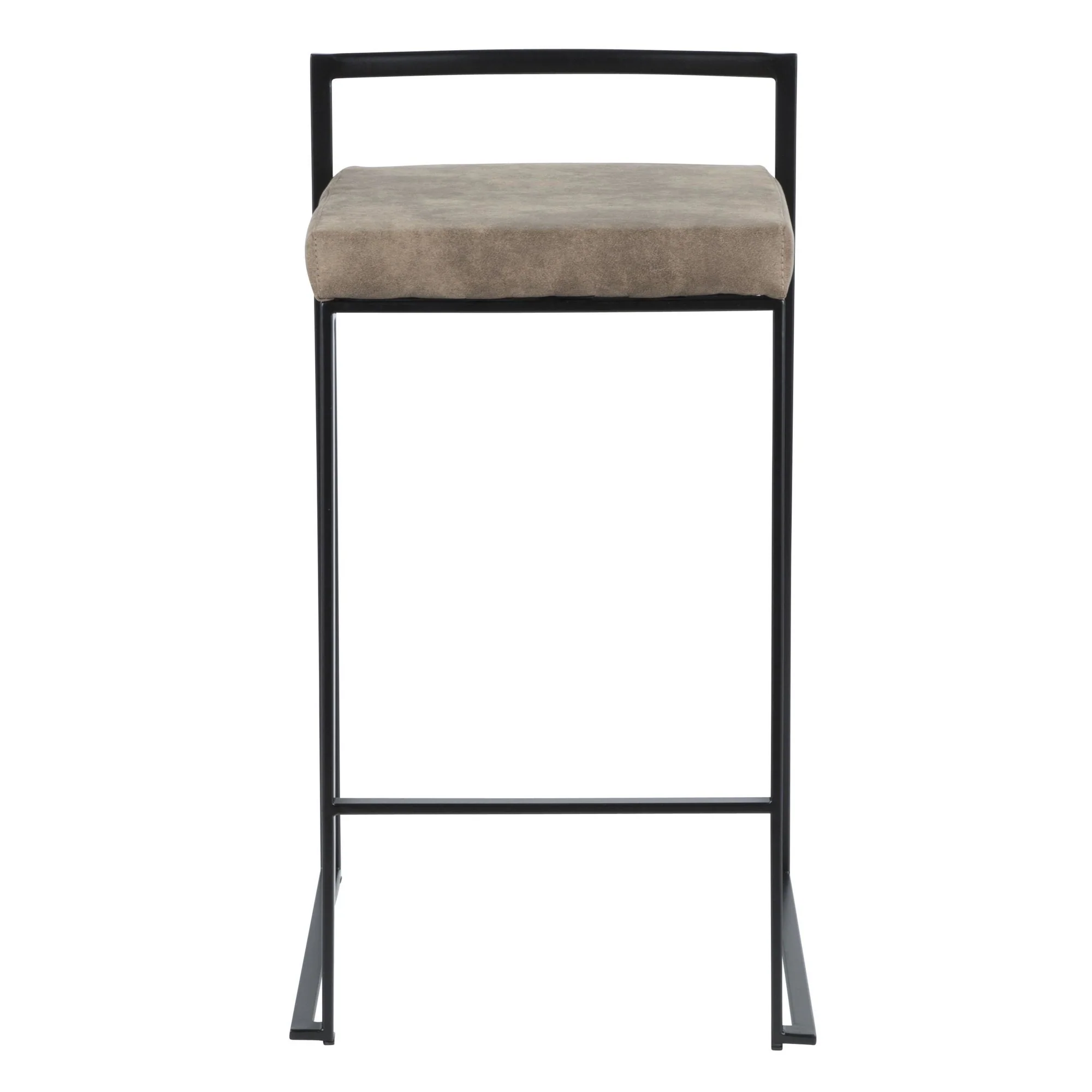 Fuji Stacker 26" Fixed-Height Counter Stool - Set of 3 By LumiSource - B26-FUJIFB BKBN3 - Image 9