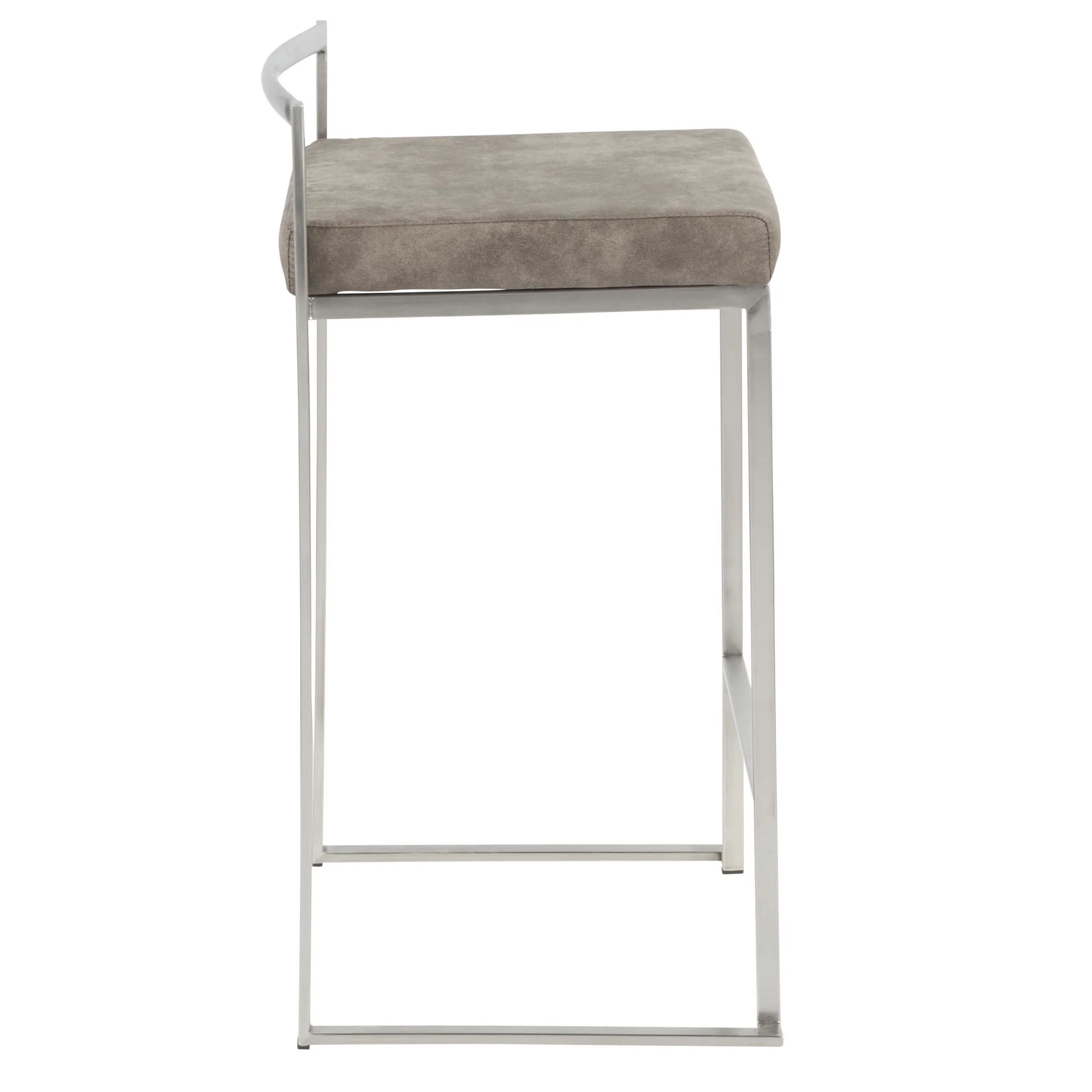 Fuji Stacker 26" Fixed-Height Counter Stool - Set of 3 By LumiSource - B26-FUJIFB SSLGY3 - Image 13
