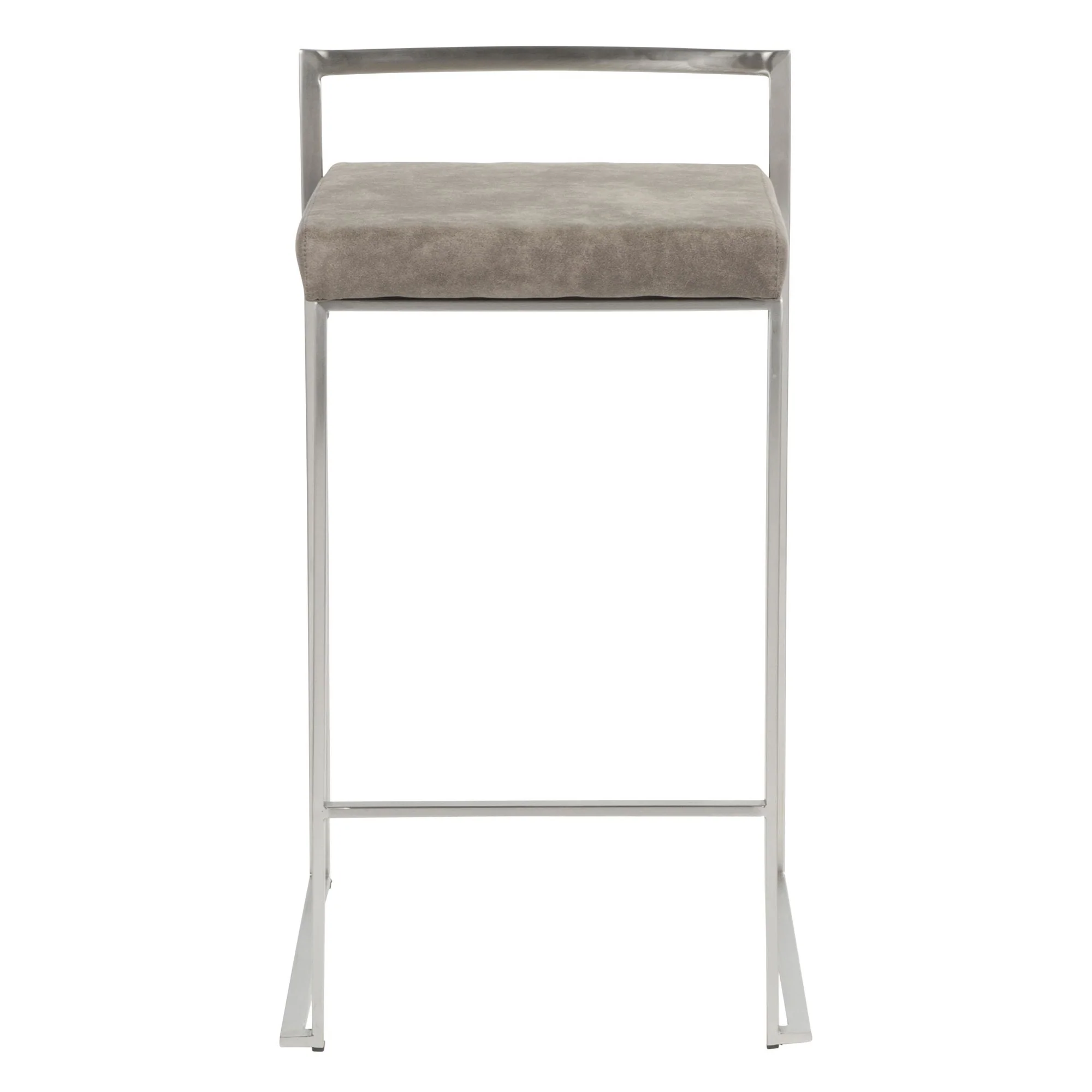 Fuji Stacker 26" Fixed-Height Counter Stool - Set of 3 By LumiSource - B26-FUJIFB SSLGY3 - Image 15