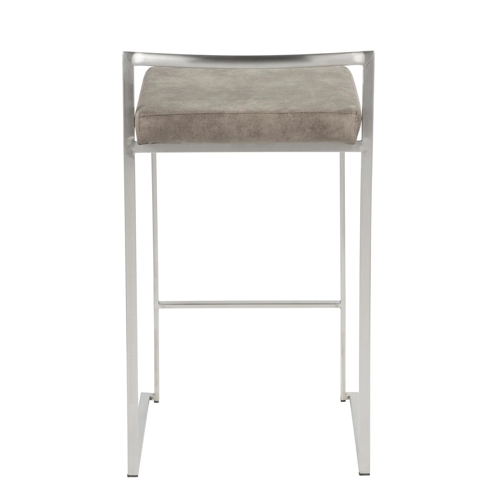 Fuji Stacker 26" Fixed-Height Counter Stool - Set of 3 By LumiSource - B26-FUJIFB SSLGY3 - Image 16