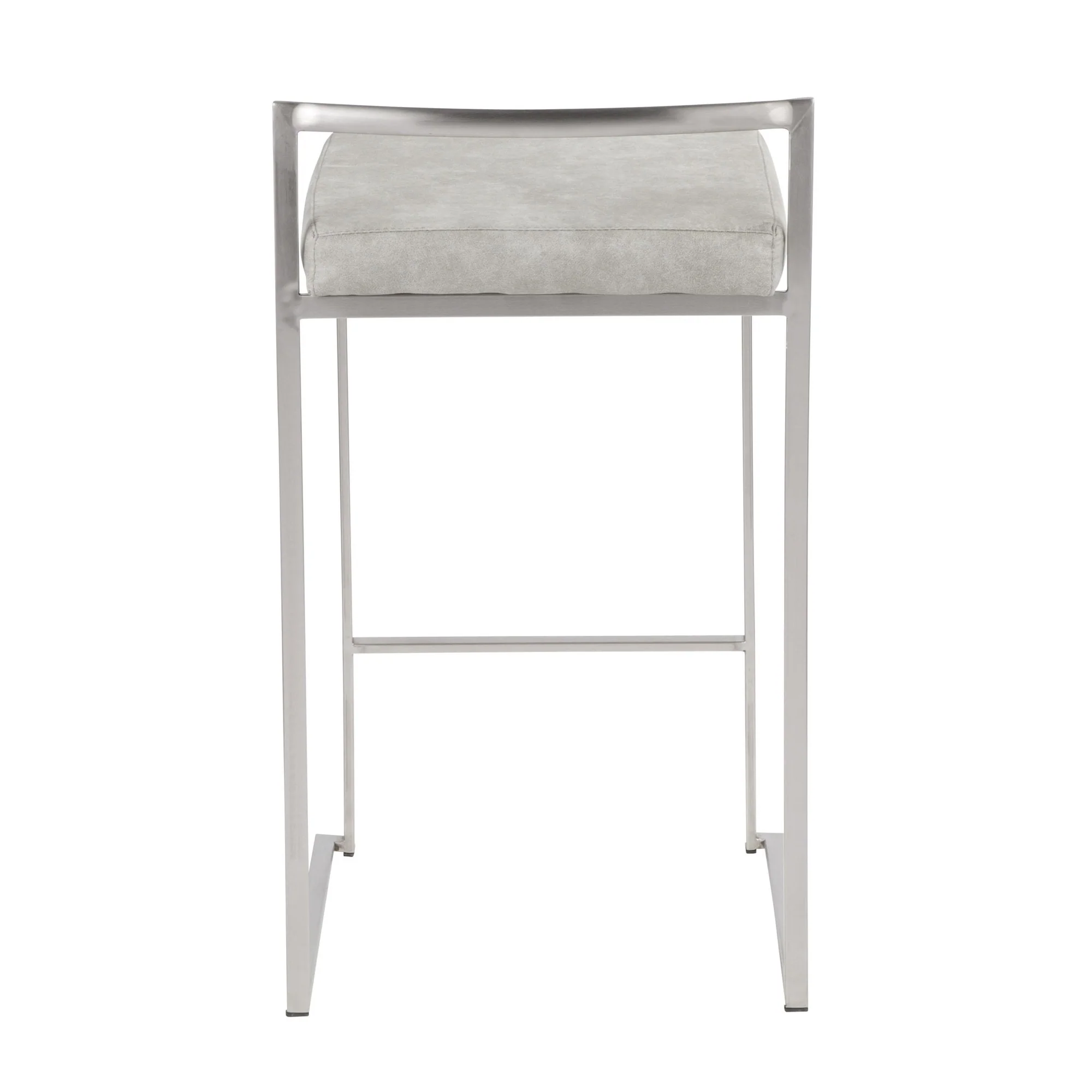 Fuji Stacker 26" Fixed-Height Counter Stool - Set of 3 By LumiSource - B26-FUJIFB SSLGY3 - Image 8