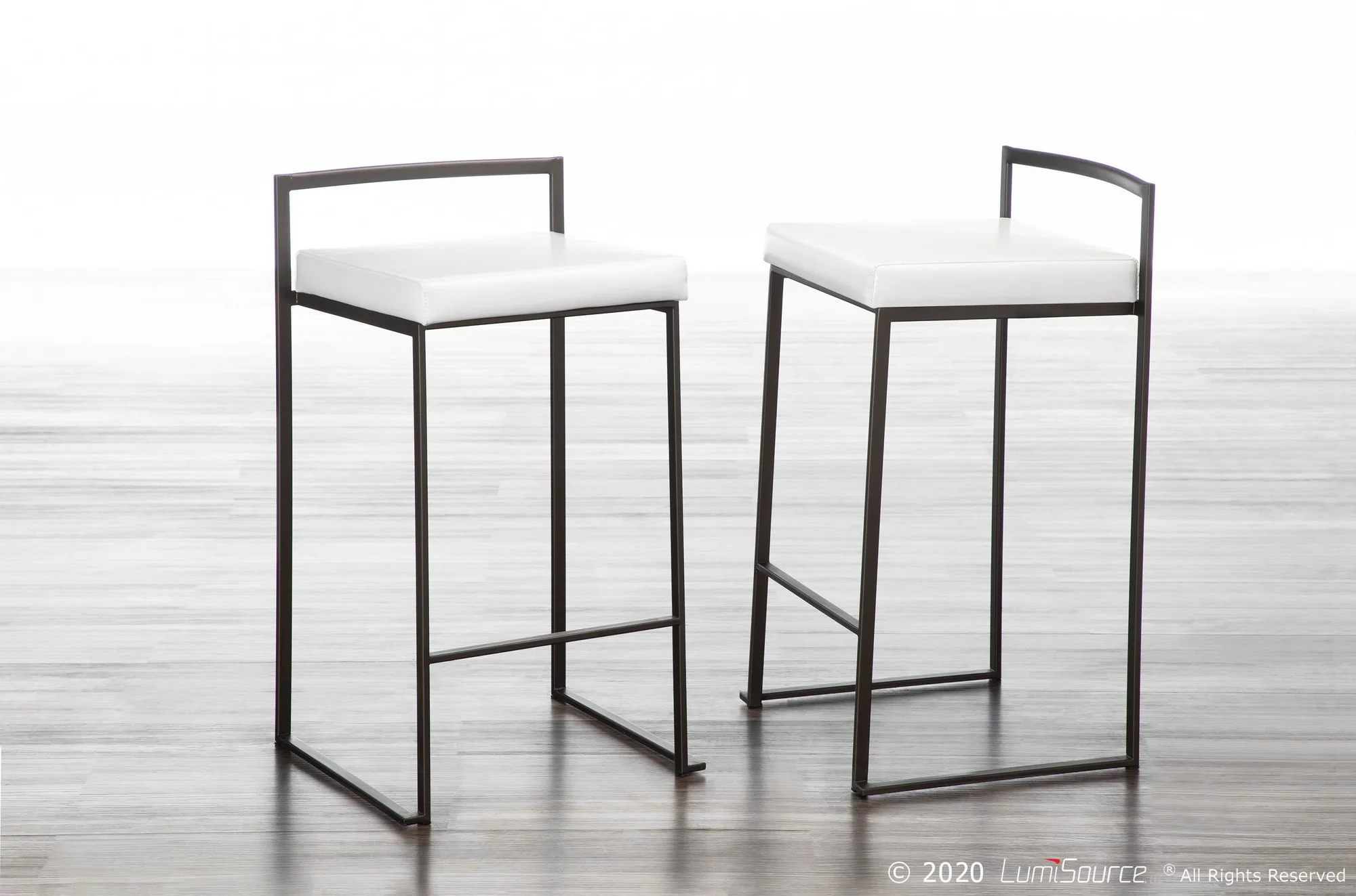 Fuji Stacker 26" Fixed-Height Counter Stool - Set of 3 By LumiSource - B26-FUJIPU ANBK3 - Image 17