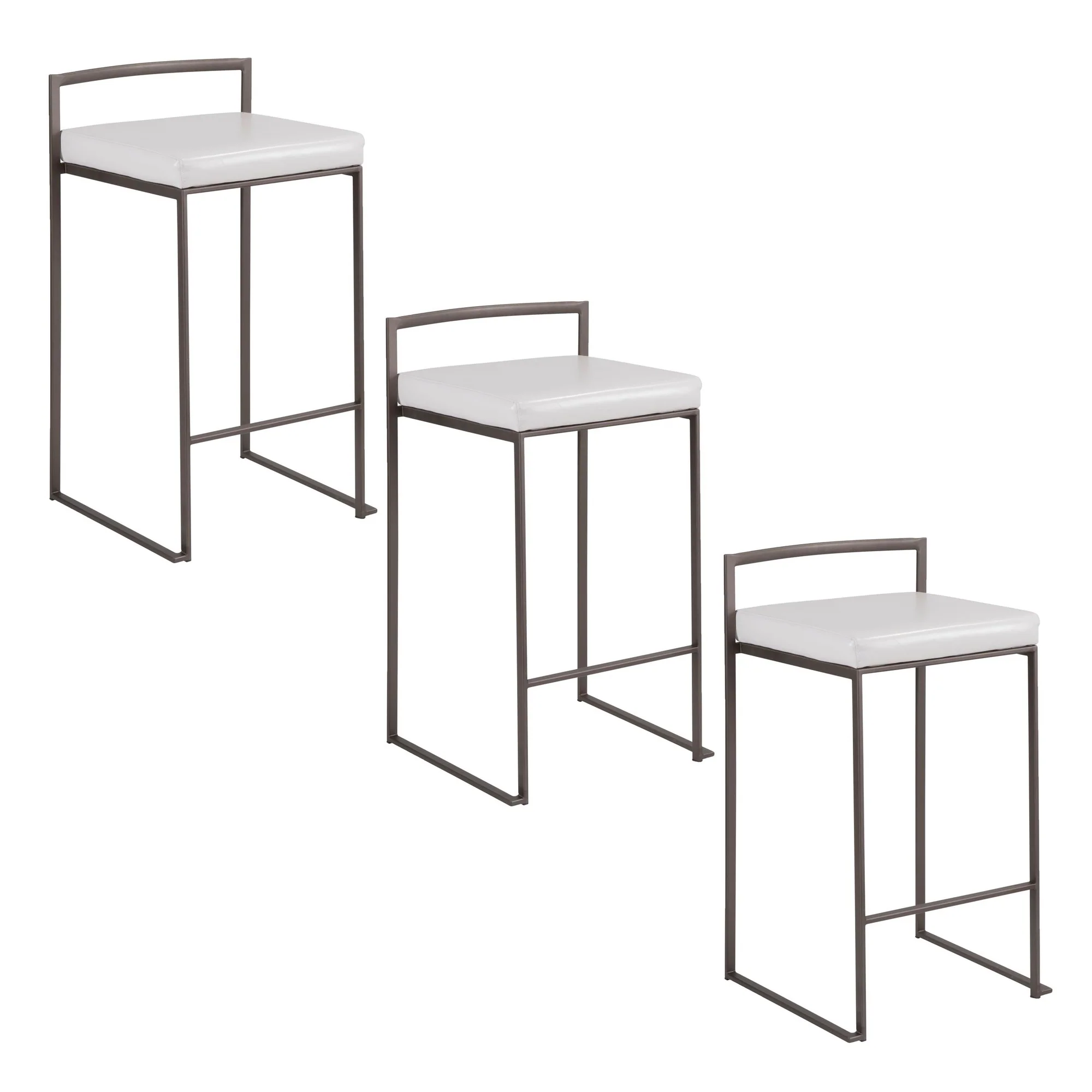 Fuji Stacker 26" Fixed-Height Counter Stool - Set of 3 By LumiSource - B26-FUJIPU ANBK3 - Image 18