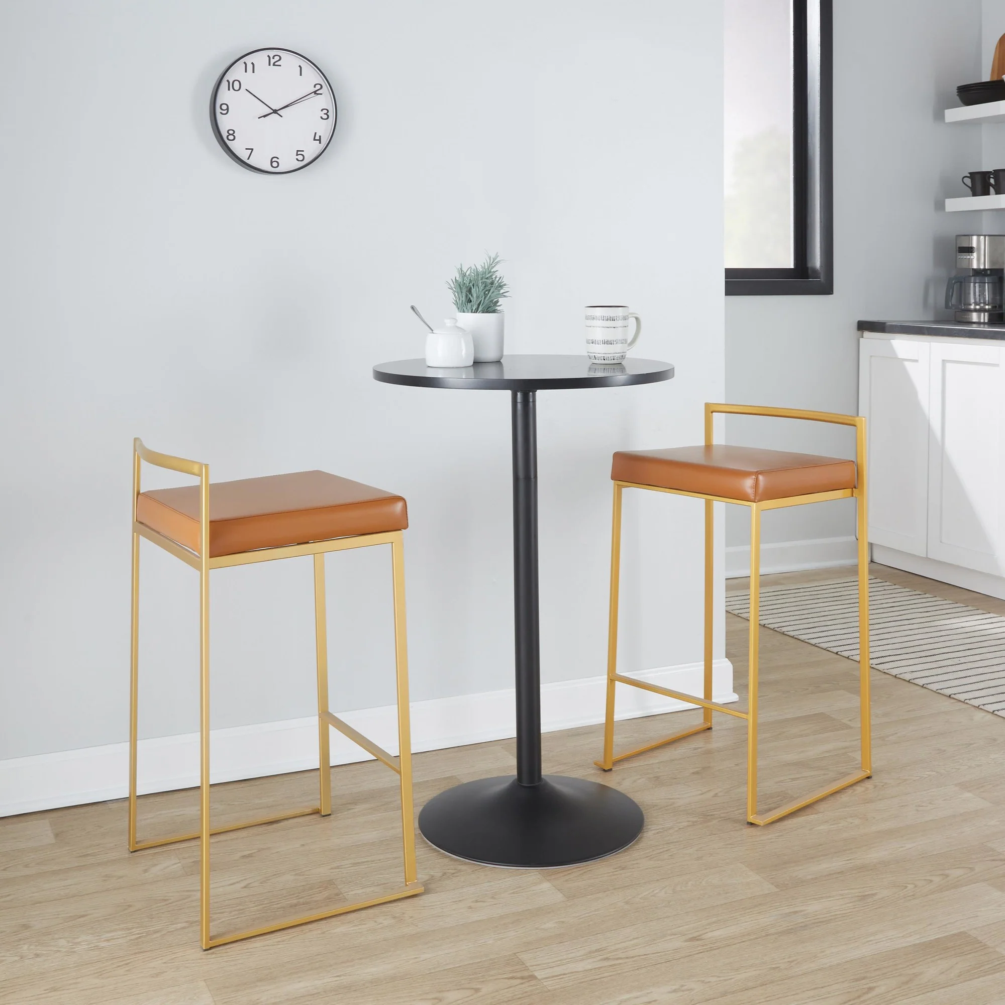 Fuji Stacker 26" Fixed-Height Counter Stool - Set of 3 By LumiSource - B26-FUJIPU AUBK3 - Image 11