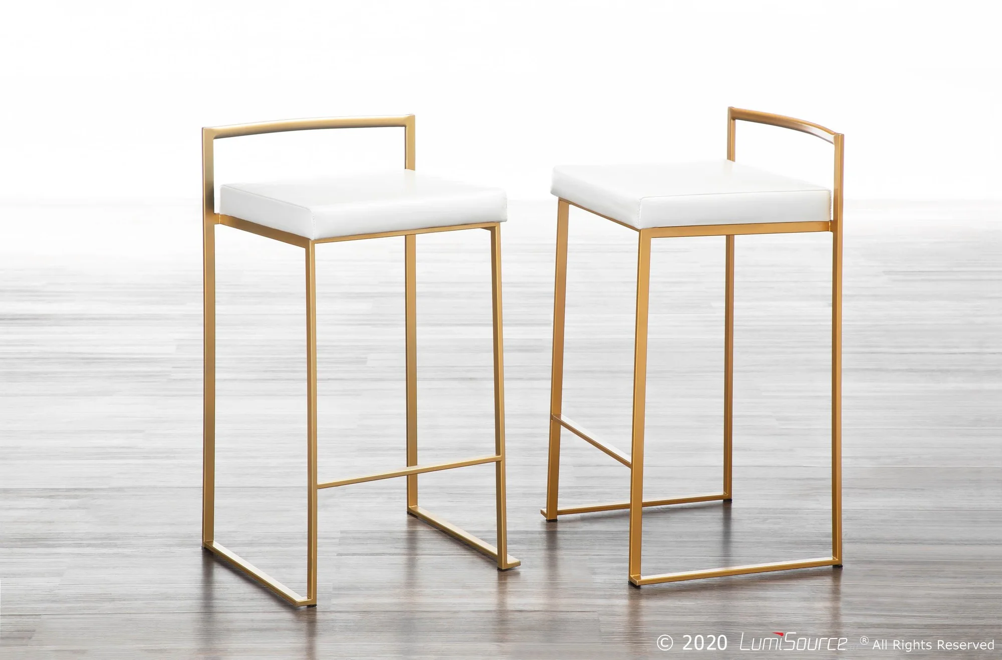 Fuji Stacker 26" Fixed-Height Counter Stool - Set of 3 By LumiSource - B26-FUJIPU AUBK3 - Image 27