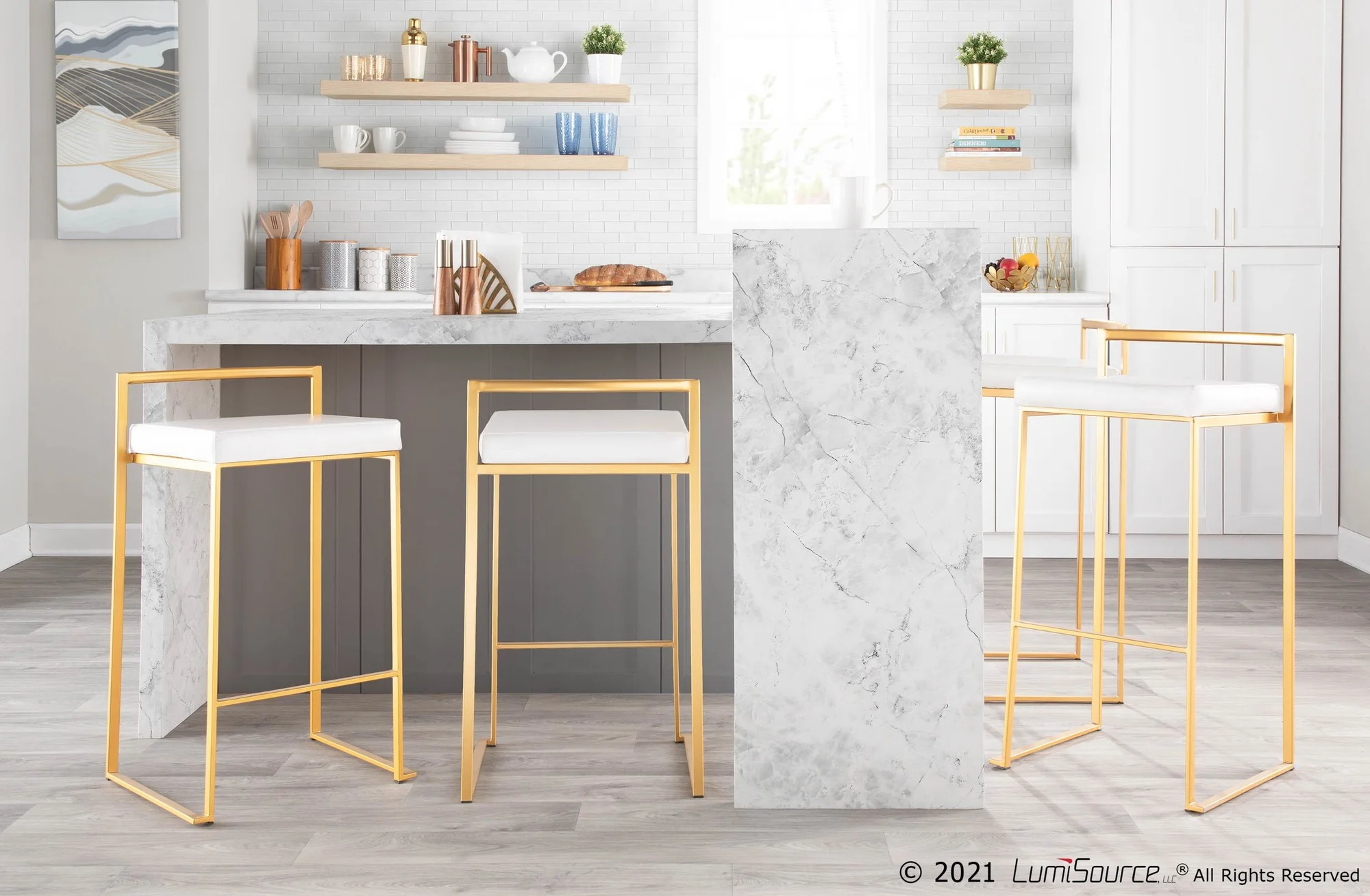 Fuji Stacker 26" Fixed-Height Counter Stool - Set of 3 By LumiSource - B26-FUJIPU AUBK3 - Image 28
