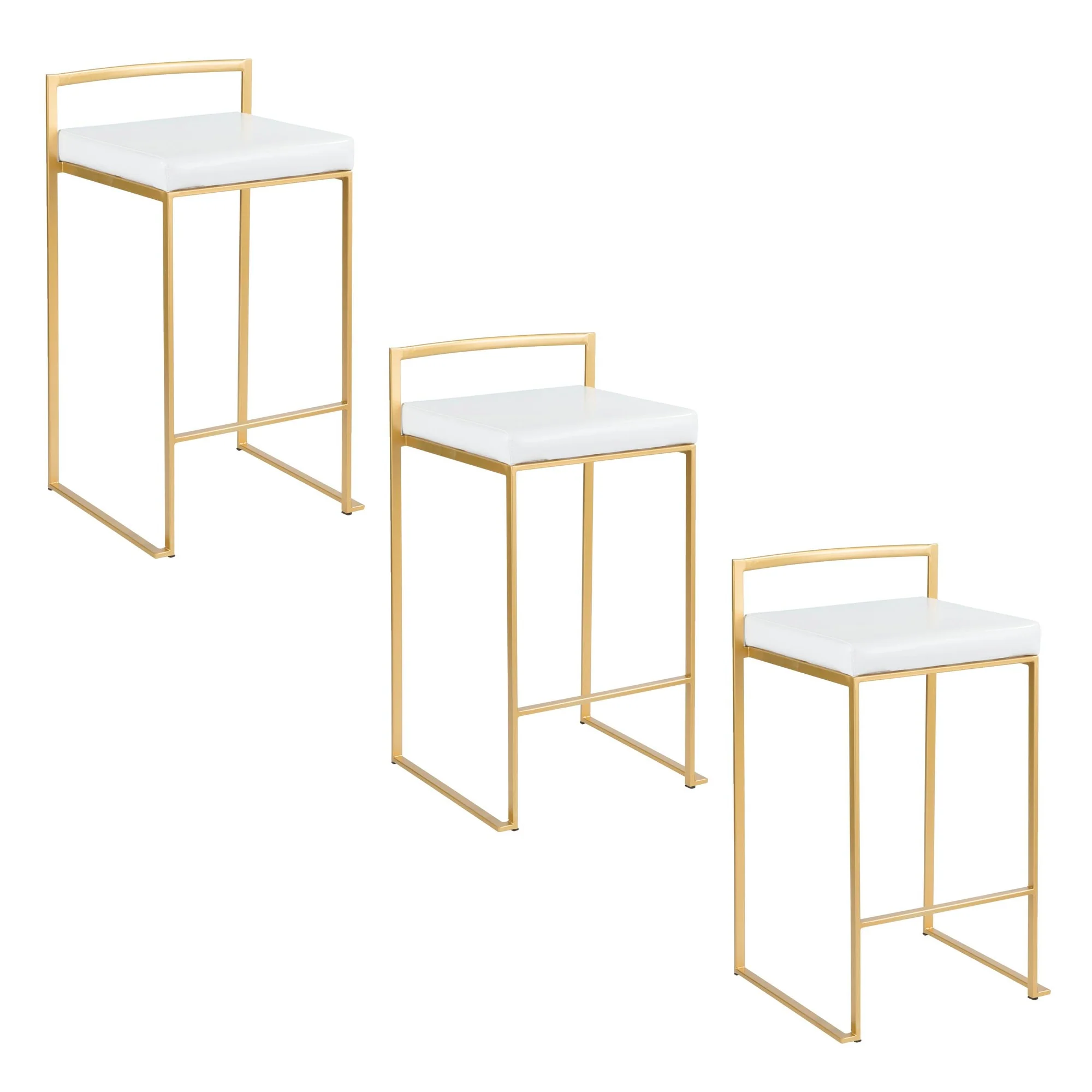 Fuji Stacker 26" Fixed-Height Counter Stool - Set of 3 By LumiSource - B26-FUJIPU AUBK3 - Image 30