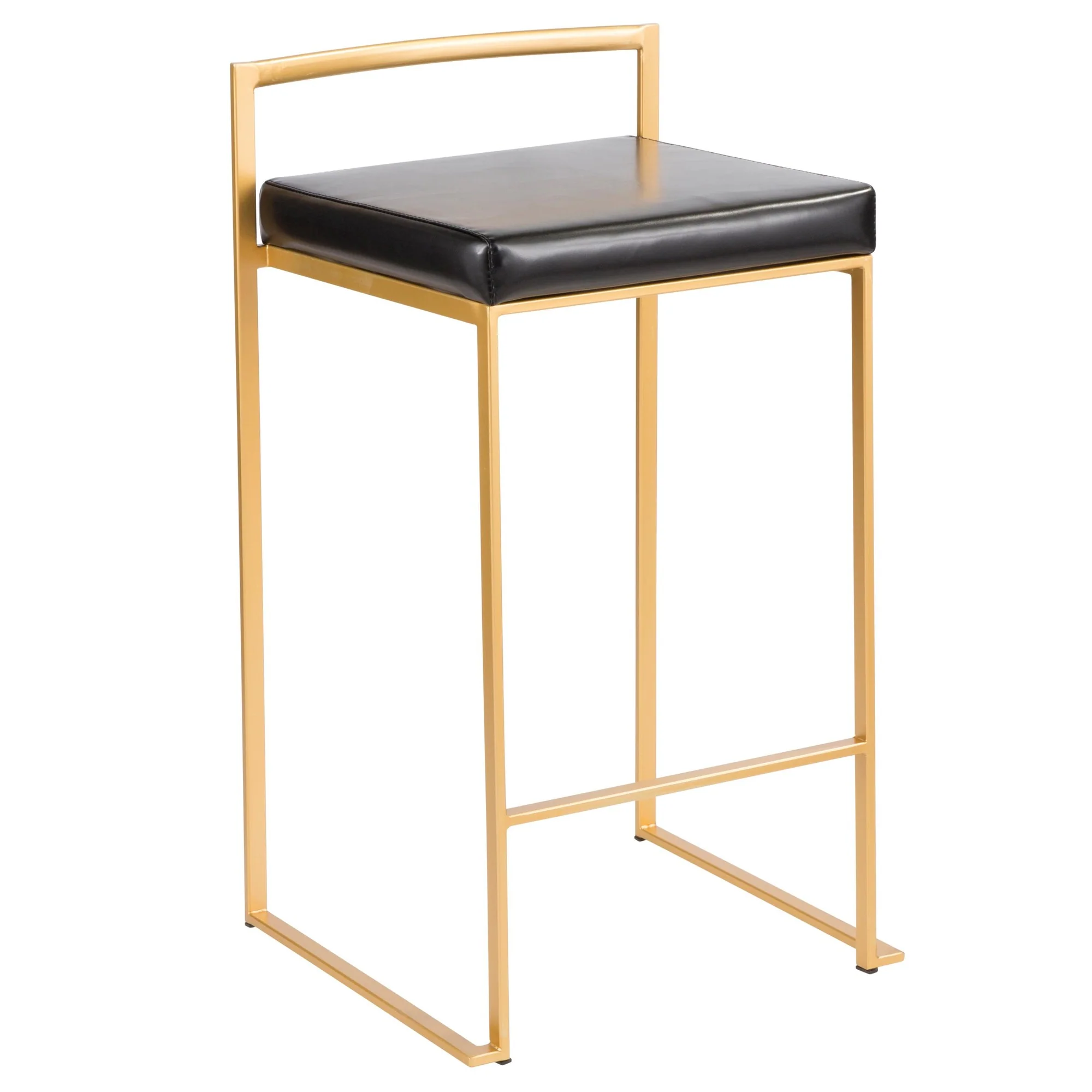 Fuji Stacker 26" Fixed-Height Counter Stool - Set of 3 By LumiSource - B26-FUJIPU AUBK3 - Image 5