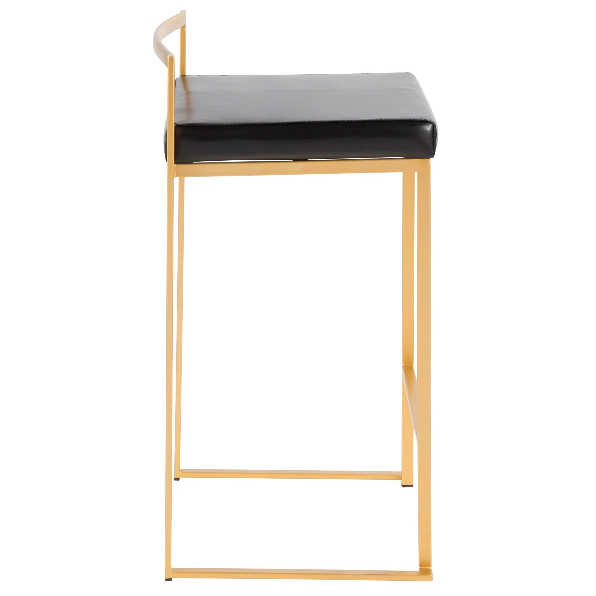 Fuji Stacker 26" Fixed-Height Counter Stool - Set of 3 By LumiSource - B26-FUJIPU AUBK3 - Image 6