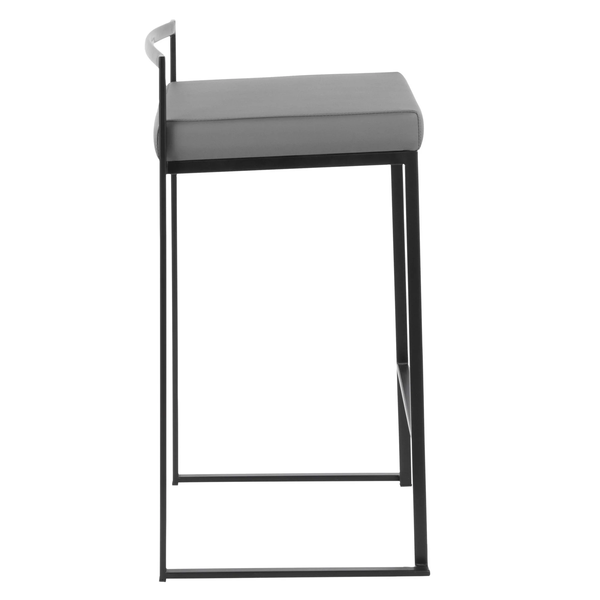 Fuji Stacker 26" Fixed-Height Counter Stool - Set of 3 By LumiSource - B26-FUJIPU BKBK3 - Image 17