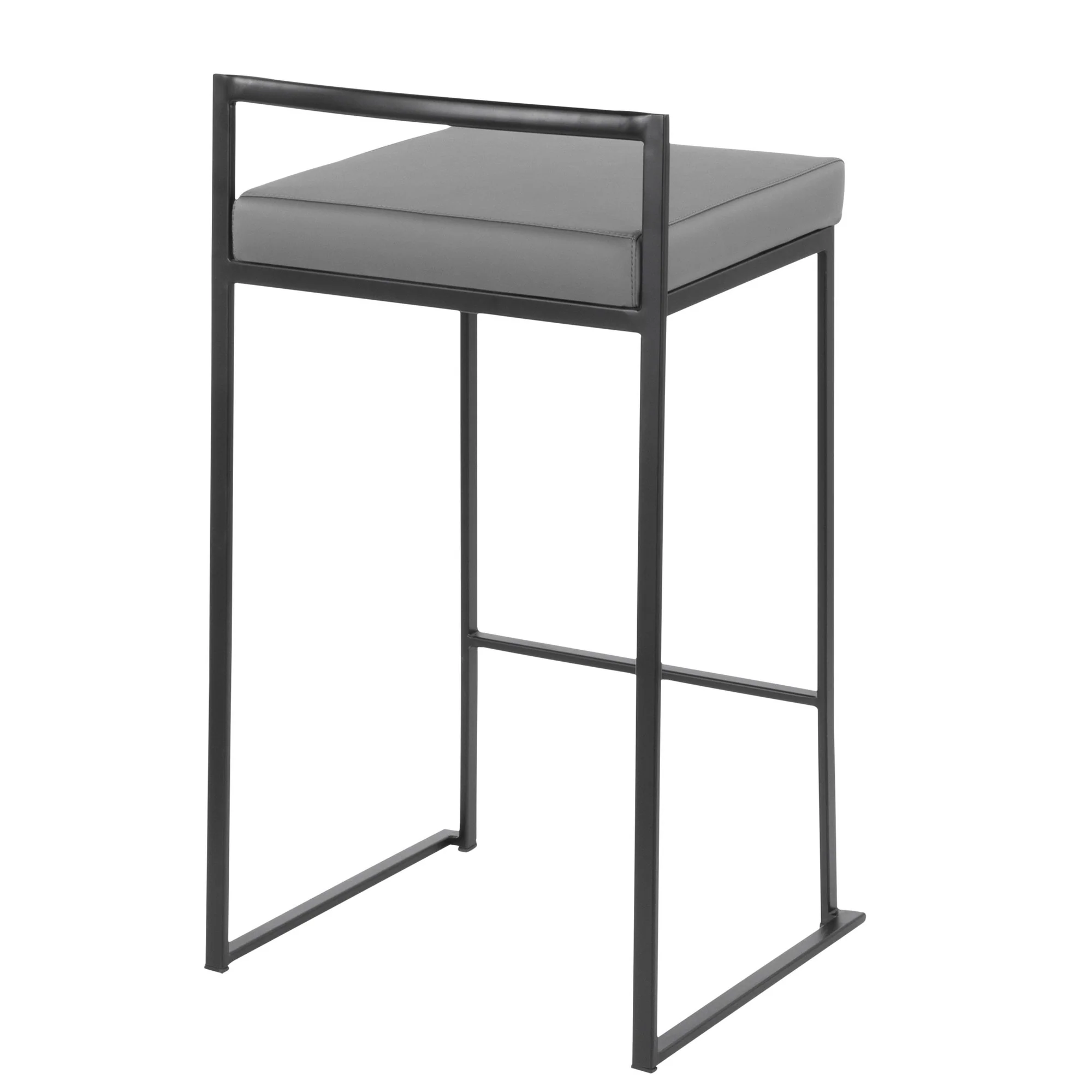 Fuji Stacker 26" Fixed-Height Counter Stool - Set of 3 By LumiSource - B26-FUJIPU BKBK3 - Image 18