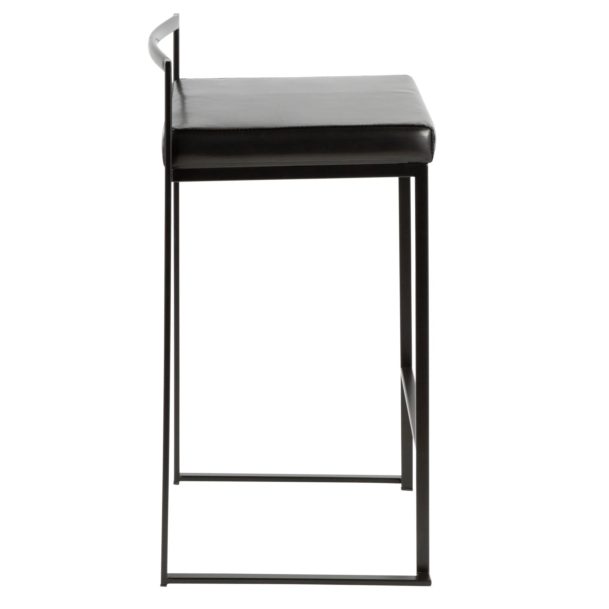 Fuji Stacker 26" Fixed-Height Counter Stool - Set of 3 By LumiSource - B26-FUJIPU BKBK3 - Image 7