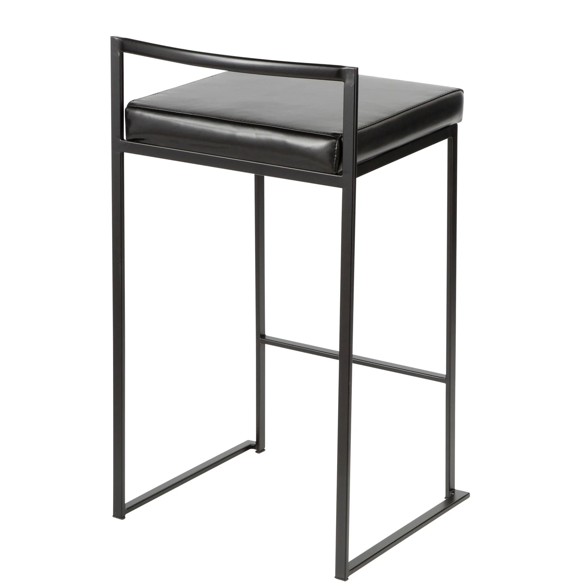 Fuji Stacker 26" Fixed-Height Counter Stool - Set of 3 By LumiSource - B26-FUJIPU BKBK3 - Image 8