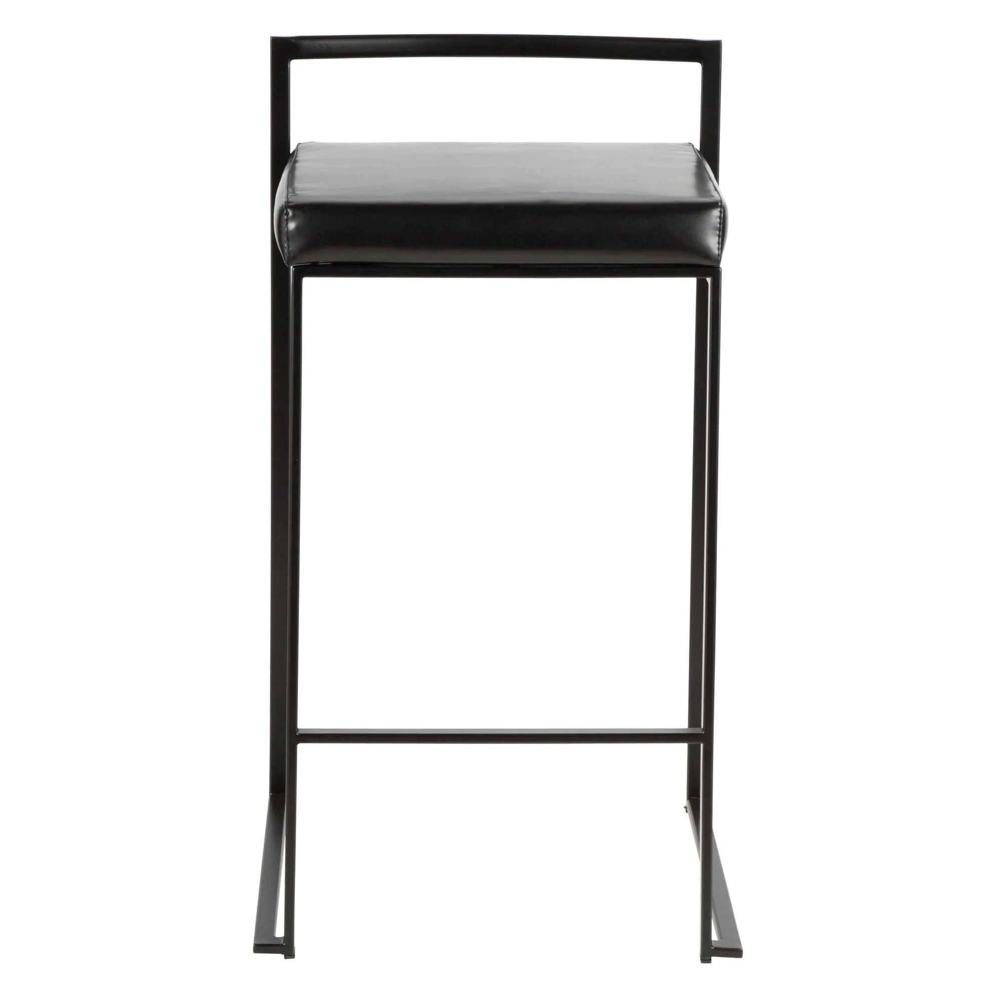 Fuji Stacker 26" Fixed-Height Counter Stool - Set of 3 By LumiSource - B26-FUJIPU BKBK3 - Image 9
