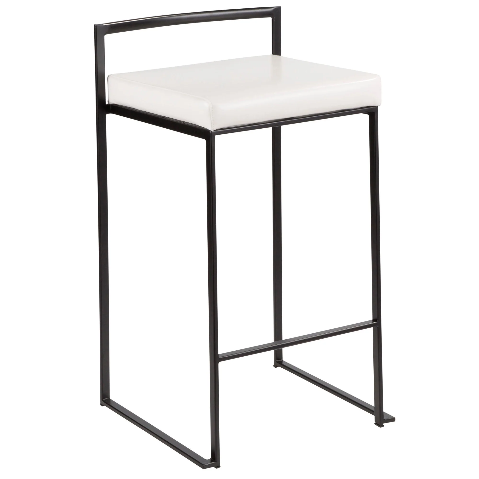 Fuji Stacker 26" Fixed-Height Counter Stool - Set of 3 By LumiSource - B26-FUJIPU BKW3 - Image 6