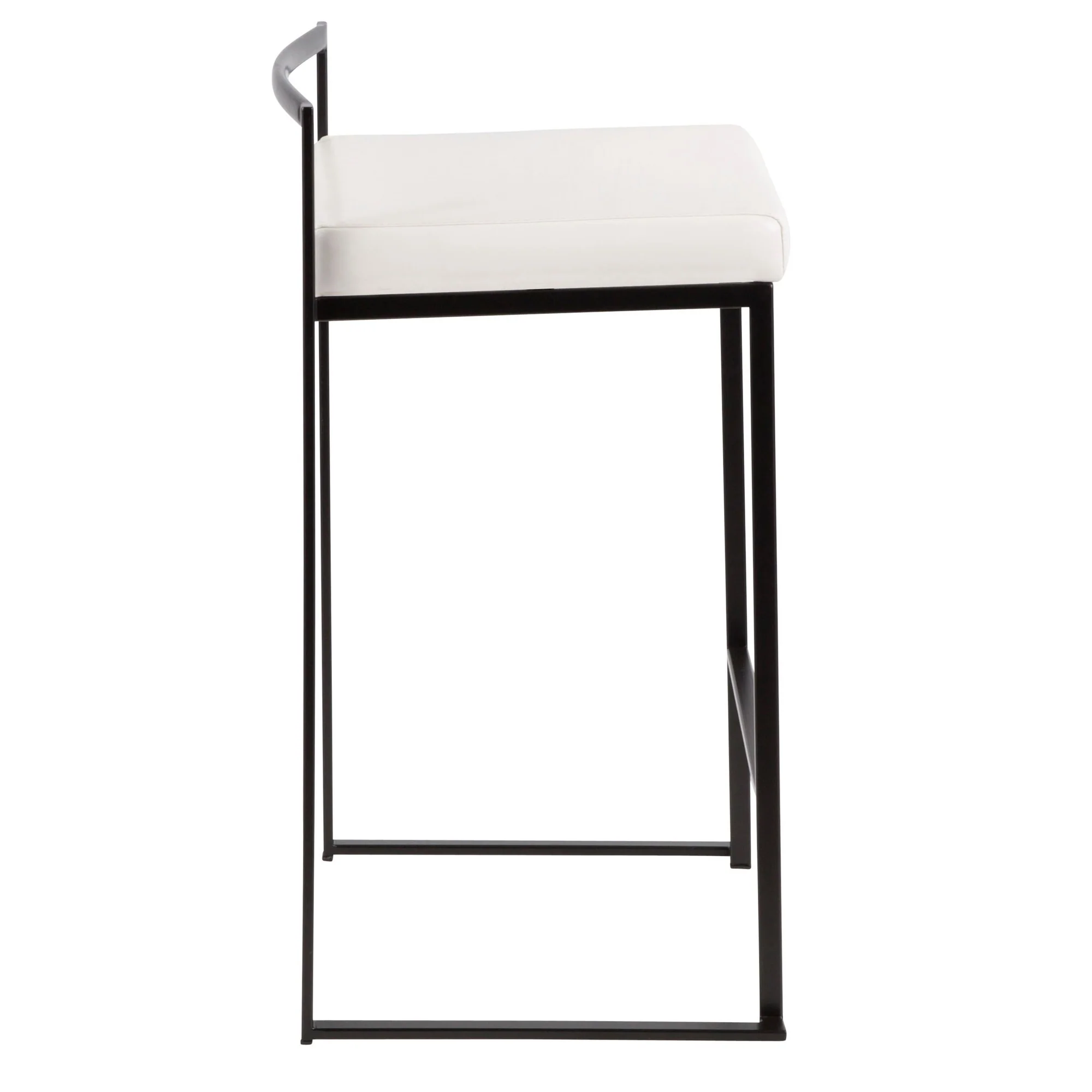 Fuji Stacker 26" Fixed-Height Counter Stool - Set of 3 By LumiSource - B26-FUJIPU BKW3 - Image 7