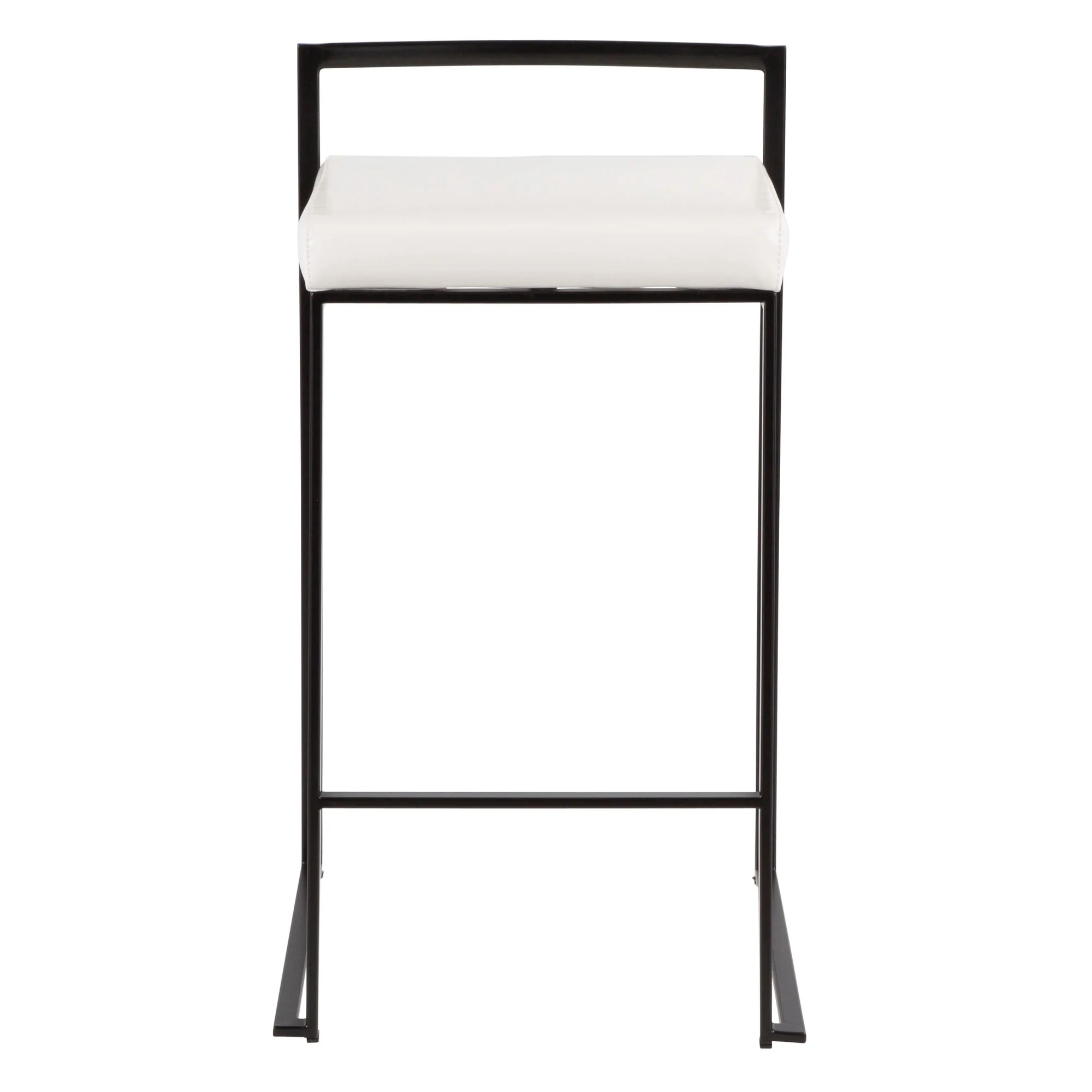 Fuji Stacker 26" Fixed-Height Counter Stool - Set of 3 By LumiSource - B26-FUJIPU BKW3 - Image 9