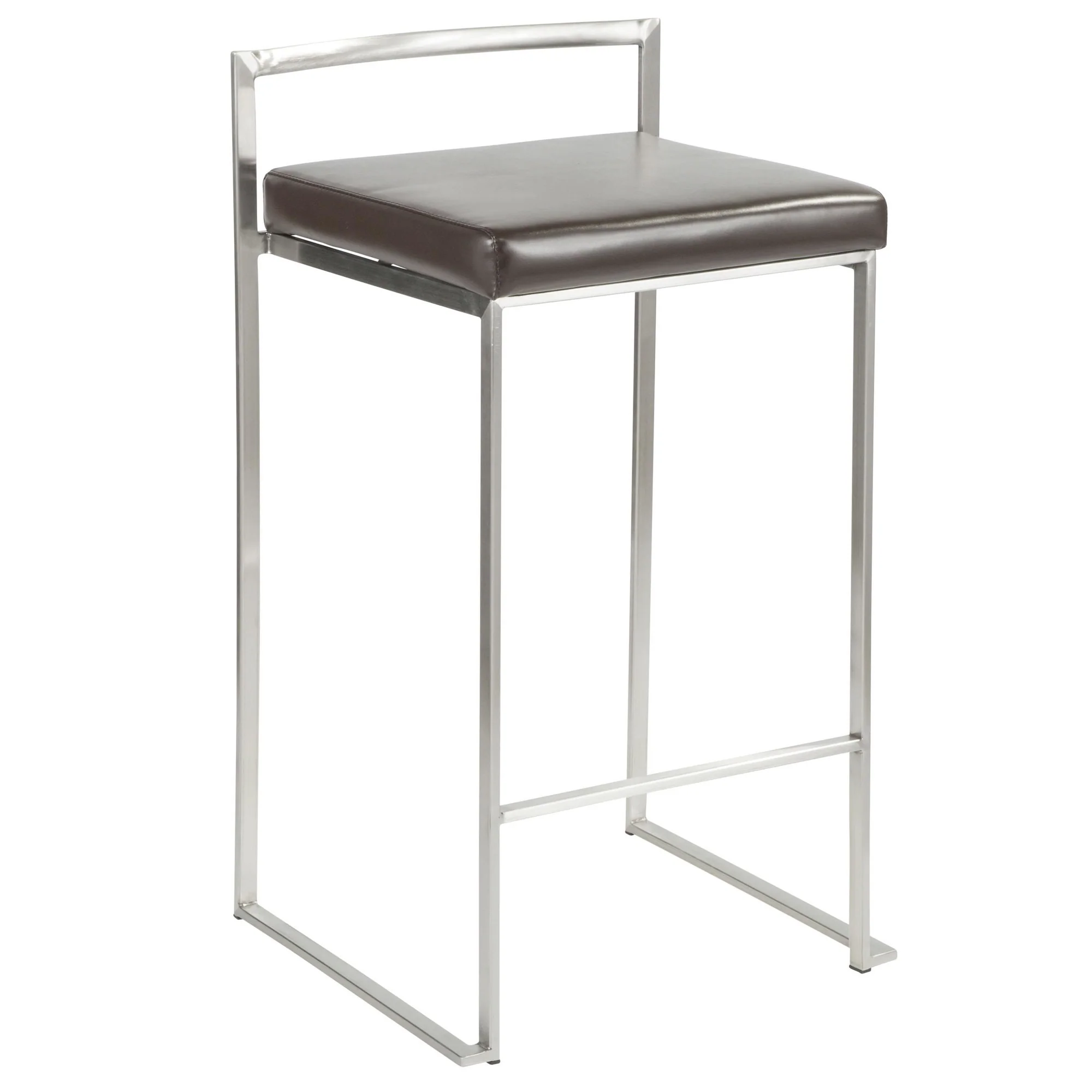 Fuji Stacker 26" Fixed-Height Counter Stool - Set of 3 By LumiSource - B26-FUJIPU SSBK3 - Image 13