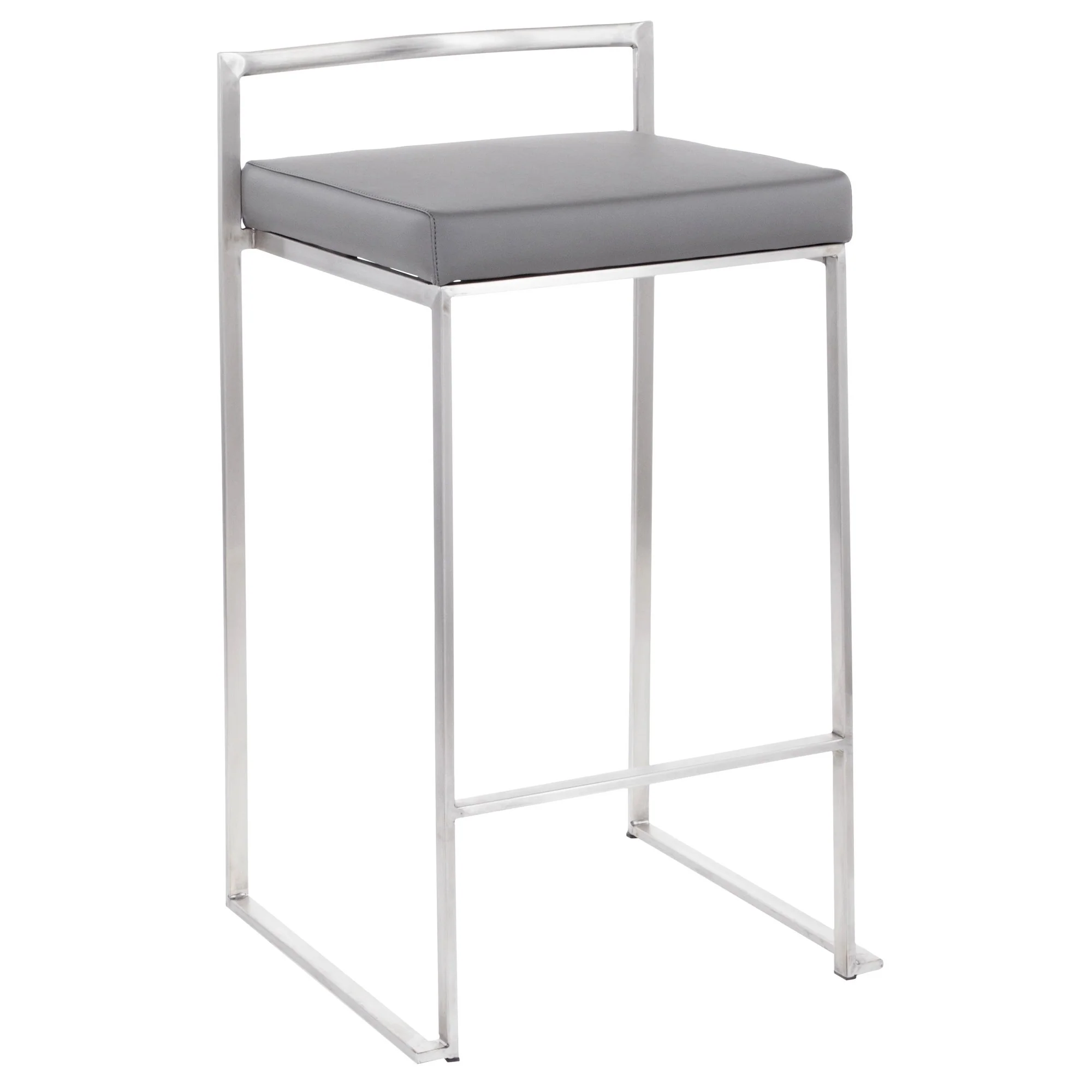 Fuji Stacker 26" Fixed-Height Counter Stool - Set of 3 By LumiSource - B26-FUJIPU SSBK3 - Image 22