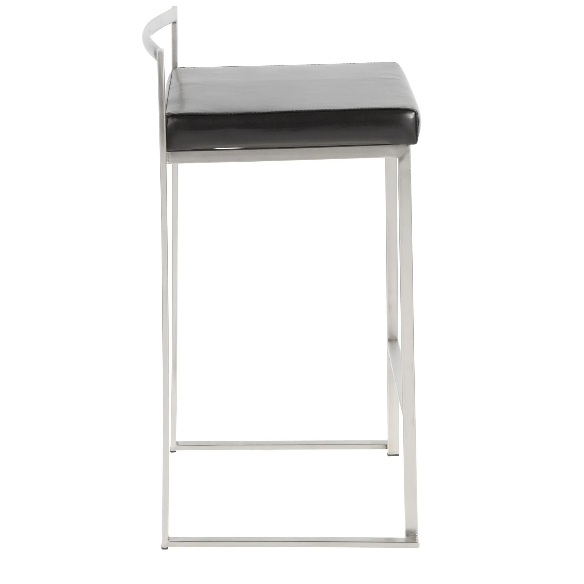 Fuji Stacker 26" Fixed-Height Counter Stool - Set of 3 By LumiSource - B26-FUJIPU SSBK3 - Image 6