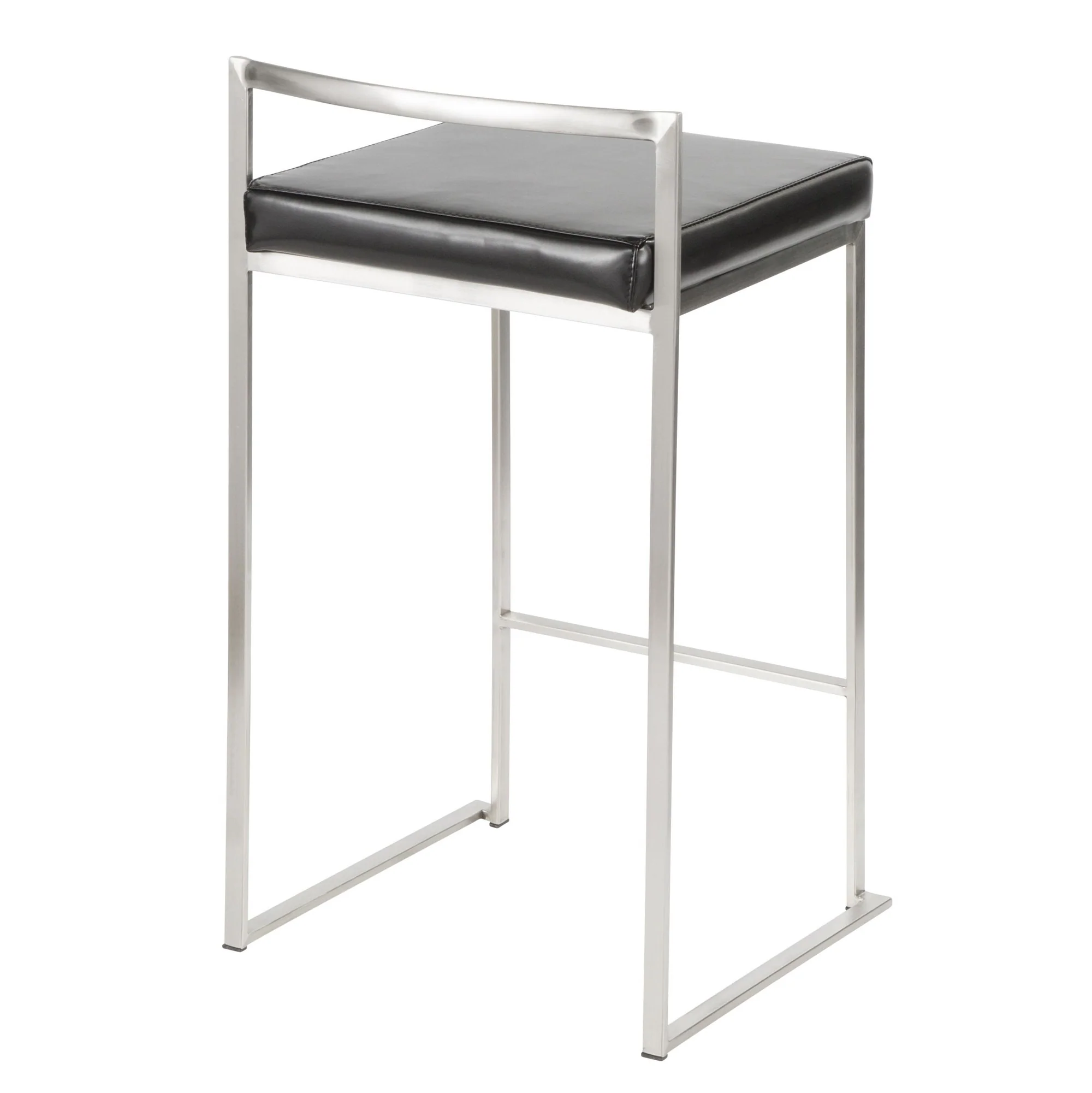 Fuji Stacker 26" Fixed-Height Counter Stool - Set of 3 By LumiSource - B26-FUJIPU SSBK3 - Image 7