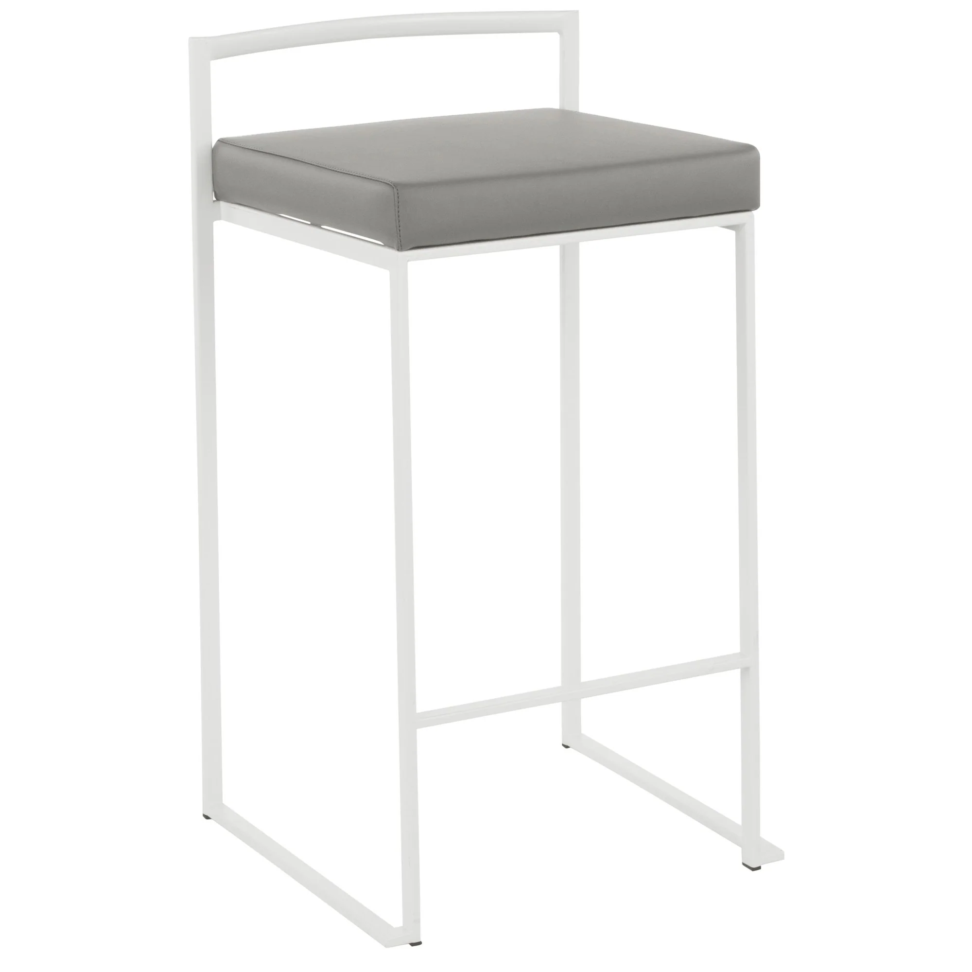 Fuji Stacker 26" Fixed-Height Counter Stool - Set of 3 By LumiSource - B26-FUJIPU WGY3 - Image 3
