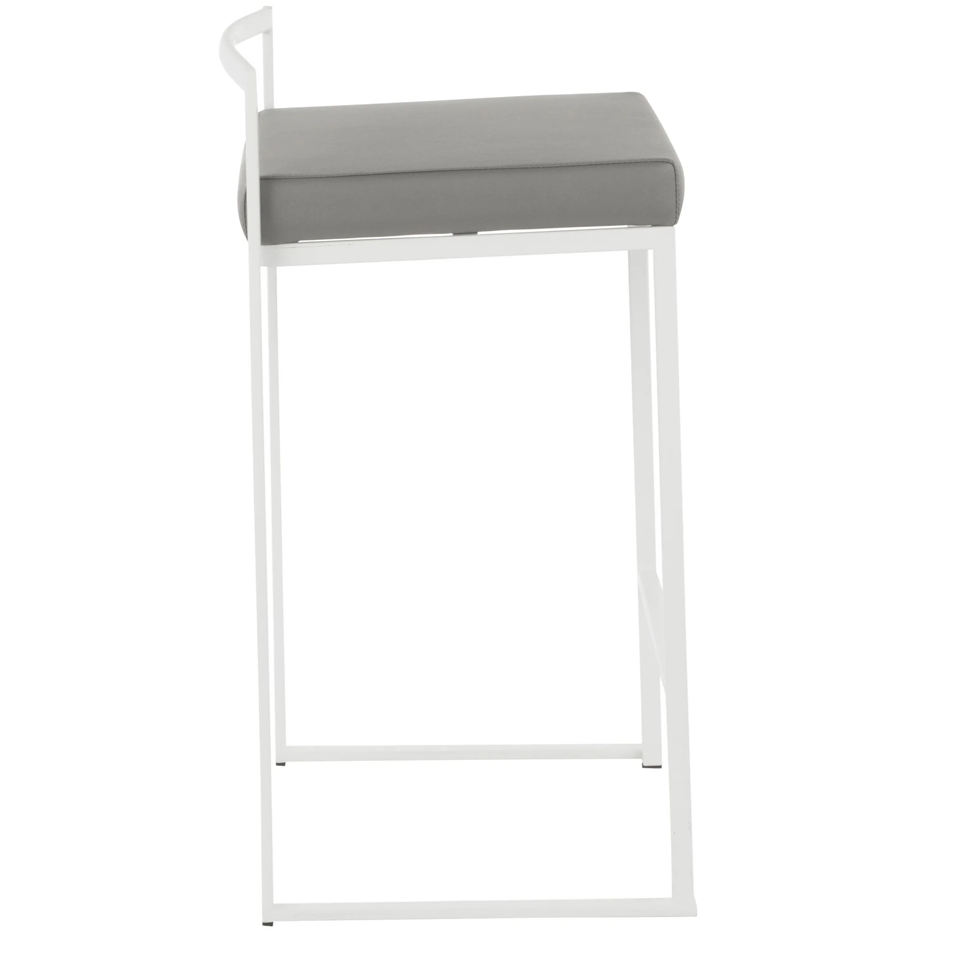 Fuji Stacker 26" Fixed-Height Counter Stool - Set of 3 By LumiSource - B26-FUJIPU WGY3 - Image 4
