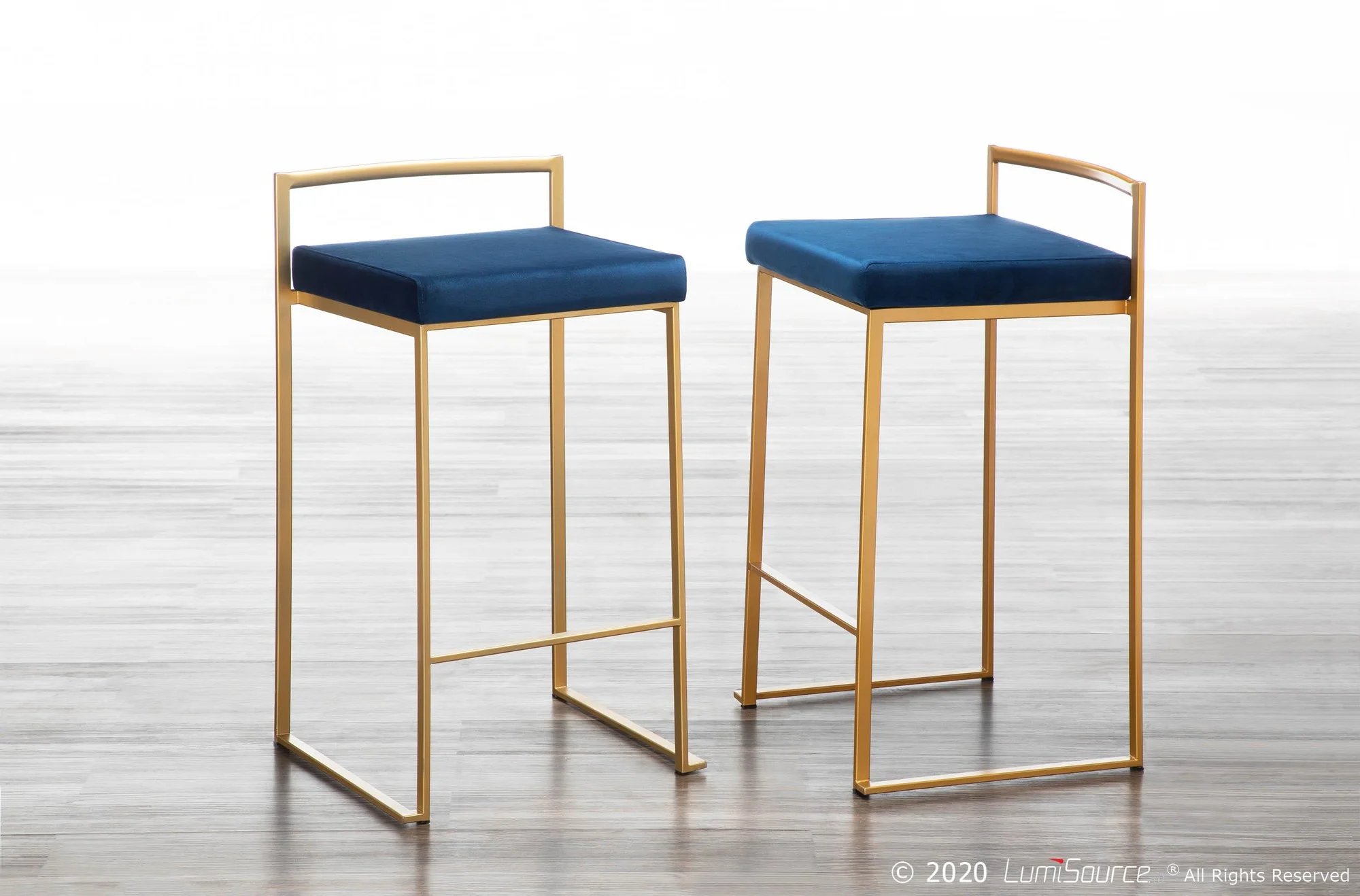 Fuji Stacker 26" Fixed-Height Counter Stool - Set of 3 By LumiSource - B26-FUJIV AUBK3 - Image 10