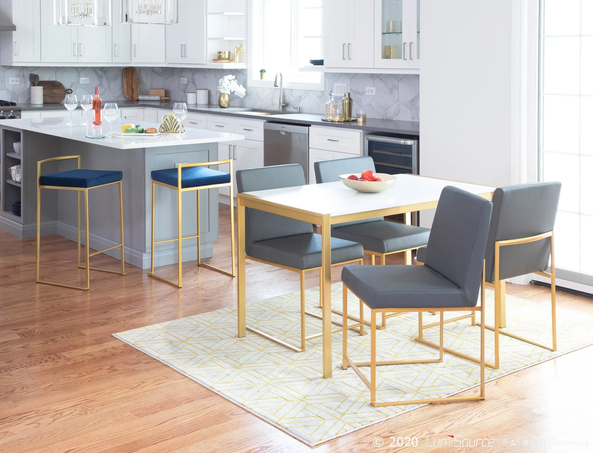 Fuji Stacker 26" Fixed-Height Counter Stool - Set of 3 By LumiSource - B26-FUJIV AUBK3 - Image 12
