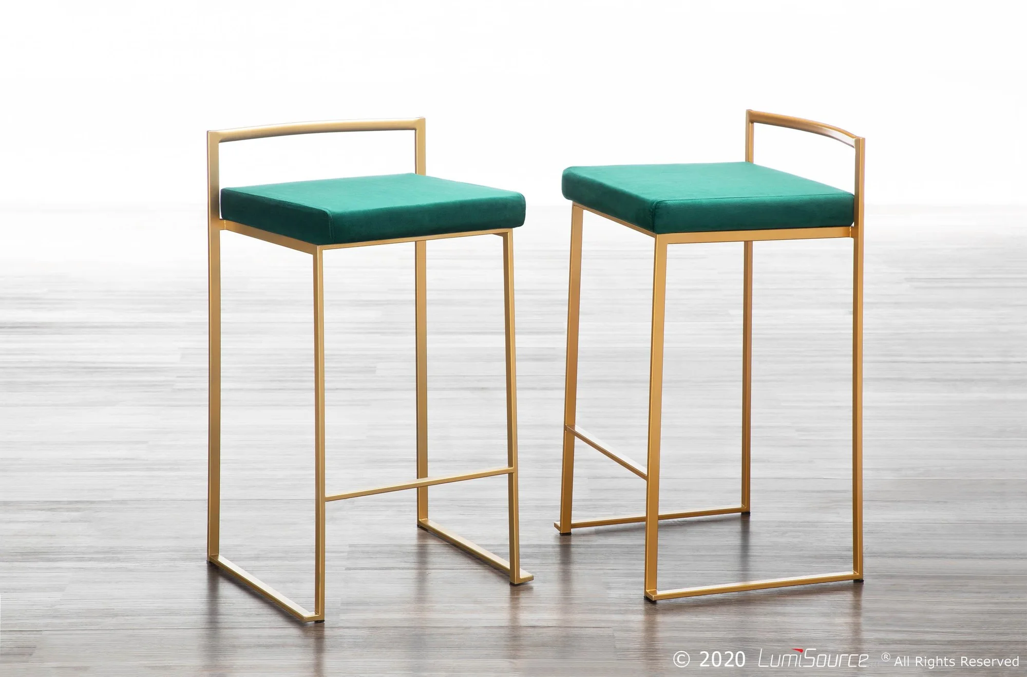 Fuji Stacker 26" Fixed-Height Counter Stool - Set of 3 By LumiSource - B26-FUJIV AUBK3 - Image 20