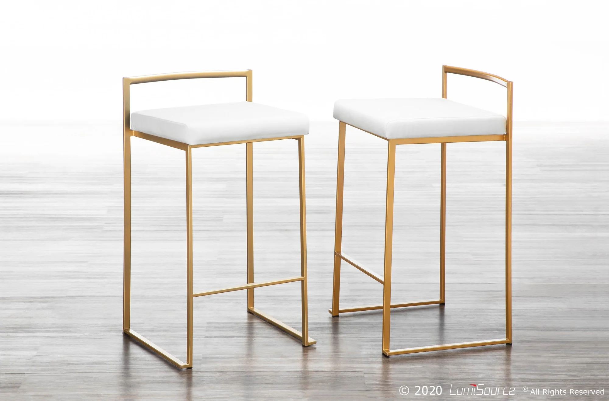 Fuji Stacker 26" Fixed-Height Counter Stool - Set of 3 By LumiSource - B26-FUJIV AUBK3 - Image 29