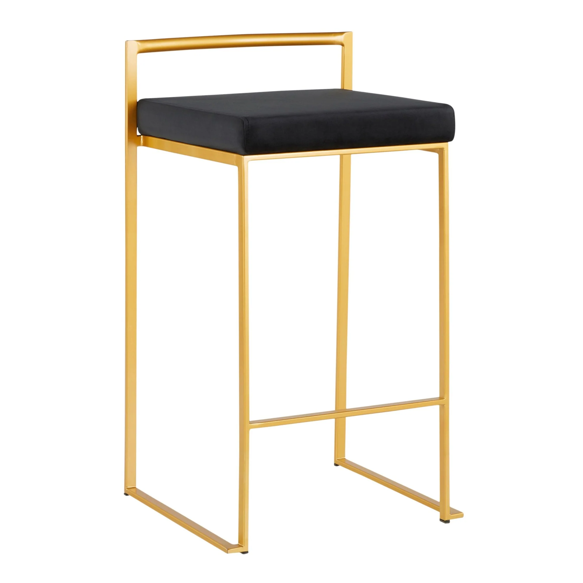 Fuji Stacker 26" Fixed-Height Counter Stool - Set of 3 By LumiSource - B26-FUJIV AUBK3 - Image 5