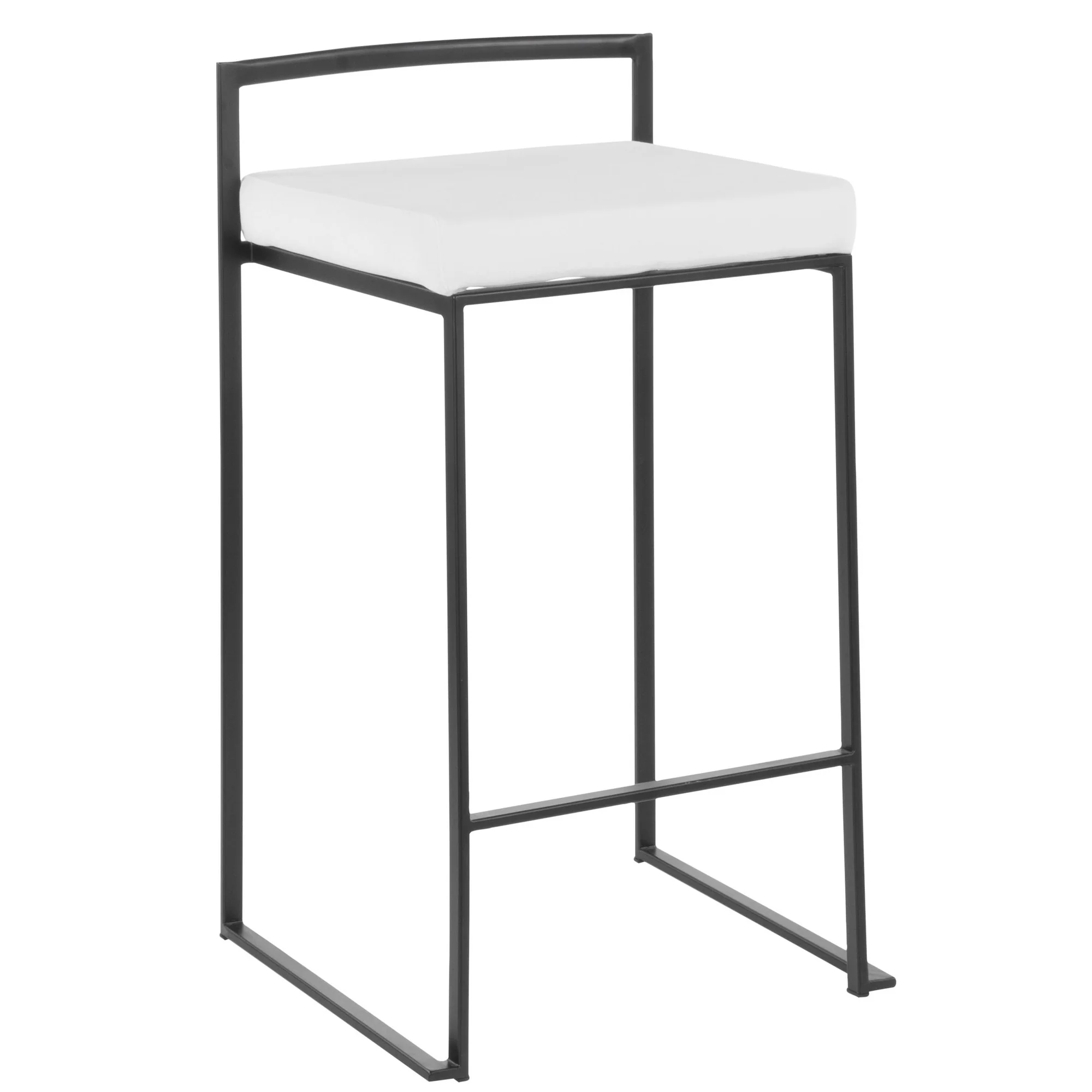 Fuji Stacker 26" Fixed-Height Counter Stool - Set of 3 By LumiSource - B26-FUJIV BKBK3 - Image 16