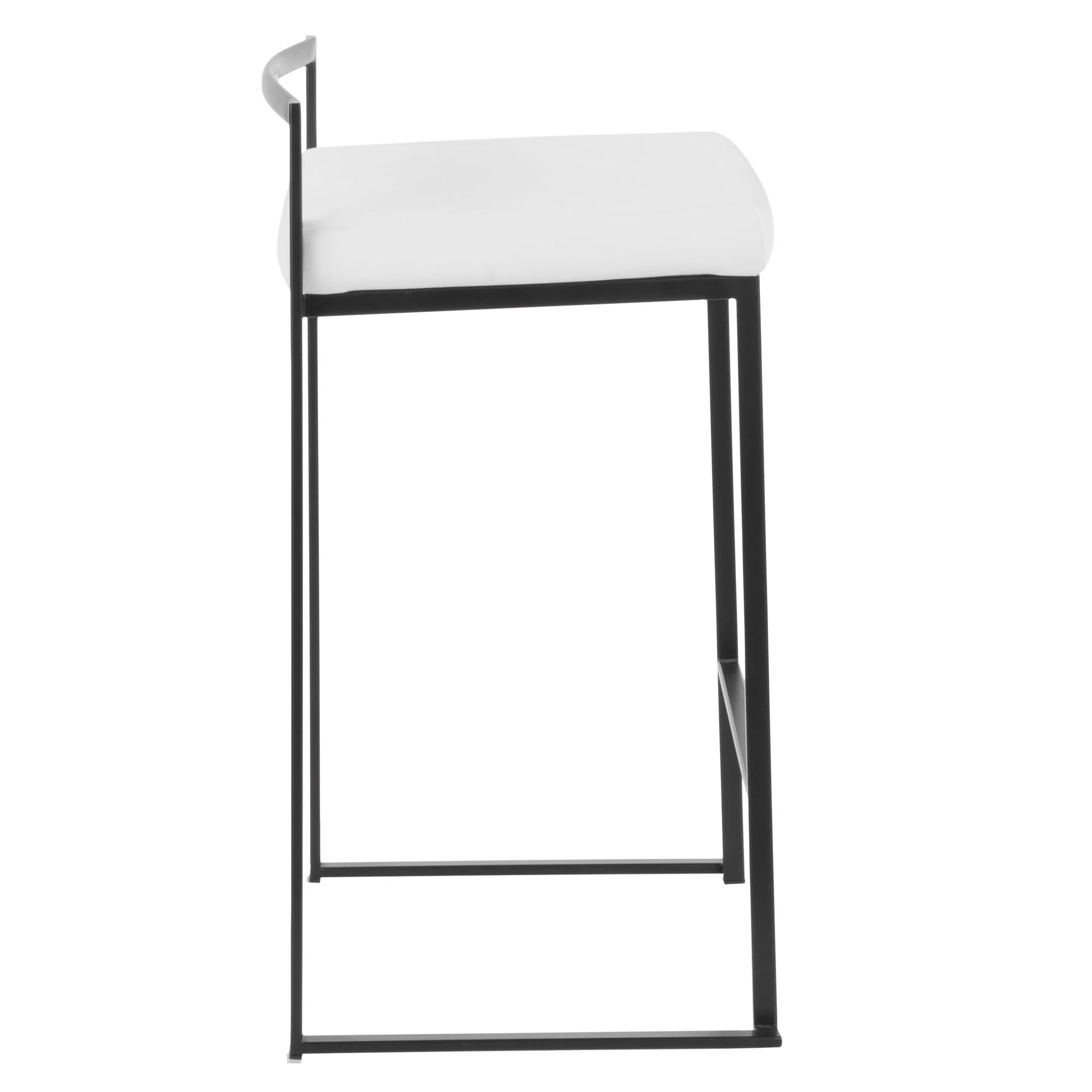 Fuji Stacker 26" Fixed-Height Counter Stool - Set of 3 By LumiSource - B26-FUJIV BKBK3 - Image 17