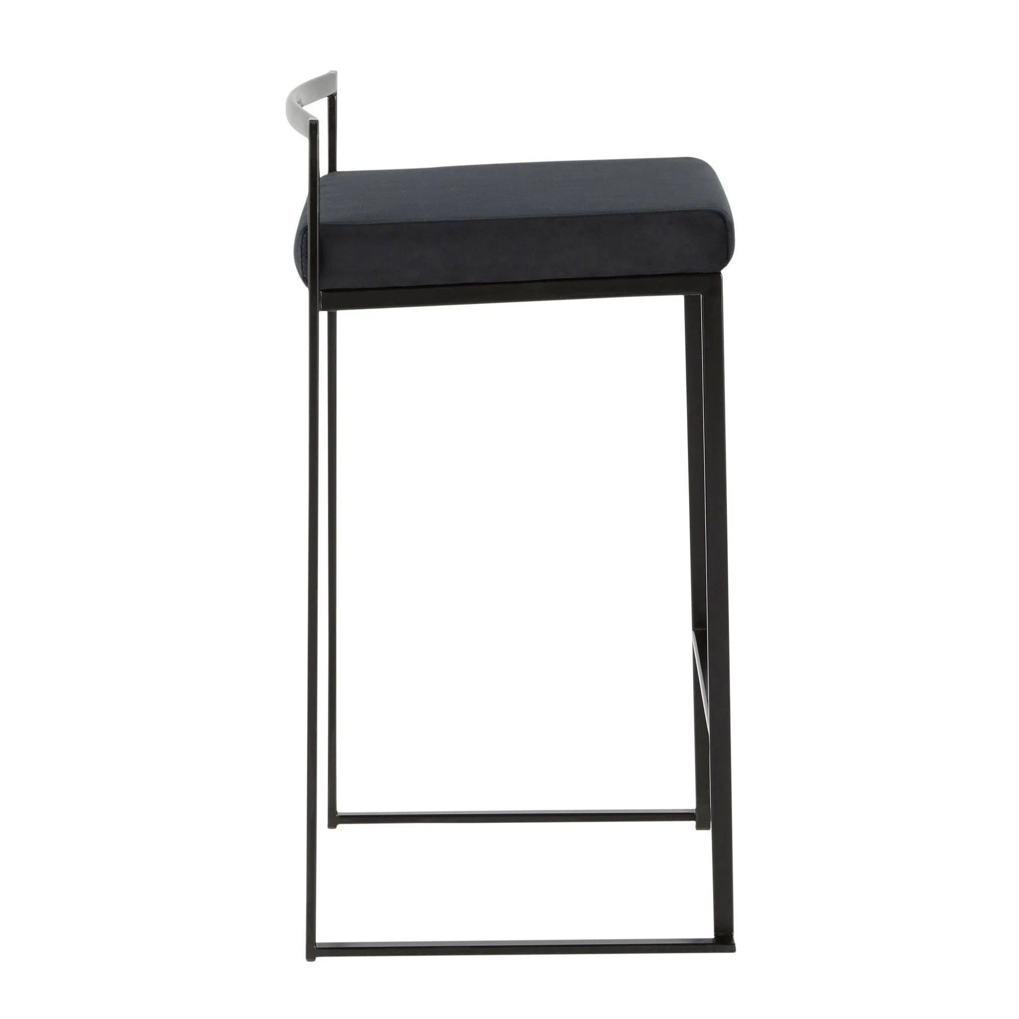 Fuji Stacker 26" Fixed-Height Counter Stool - Set of 3 By LumiSource - B26-FUJIV BKBK3 - Image 7