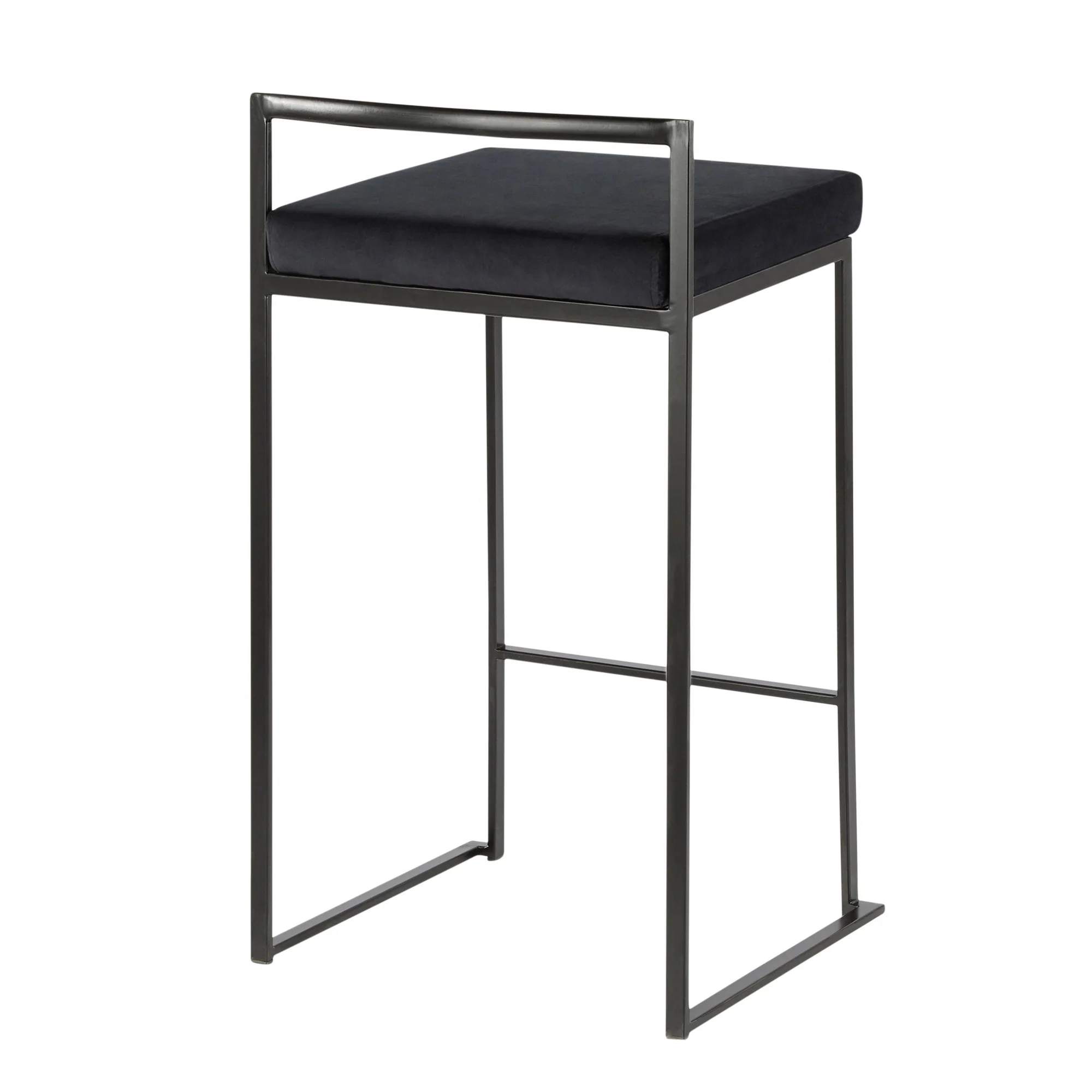 Fuji Stacker 26" Fixed-Height Counter Stool - Set of 3 By LumiSource - B26-FUJIV BKBK3 - Image 8