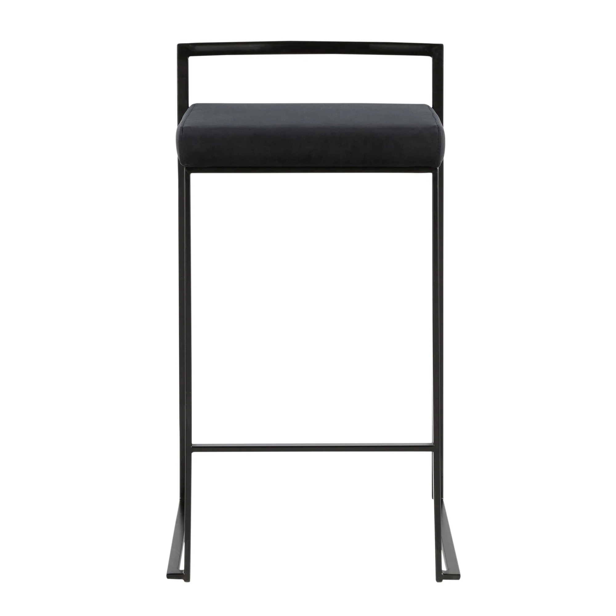 Fuji Stacker 26" Fixed-Height Counter Stool - Set of 3 By LumiSource - B26-FUJIV BKBK3 - Image 9
