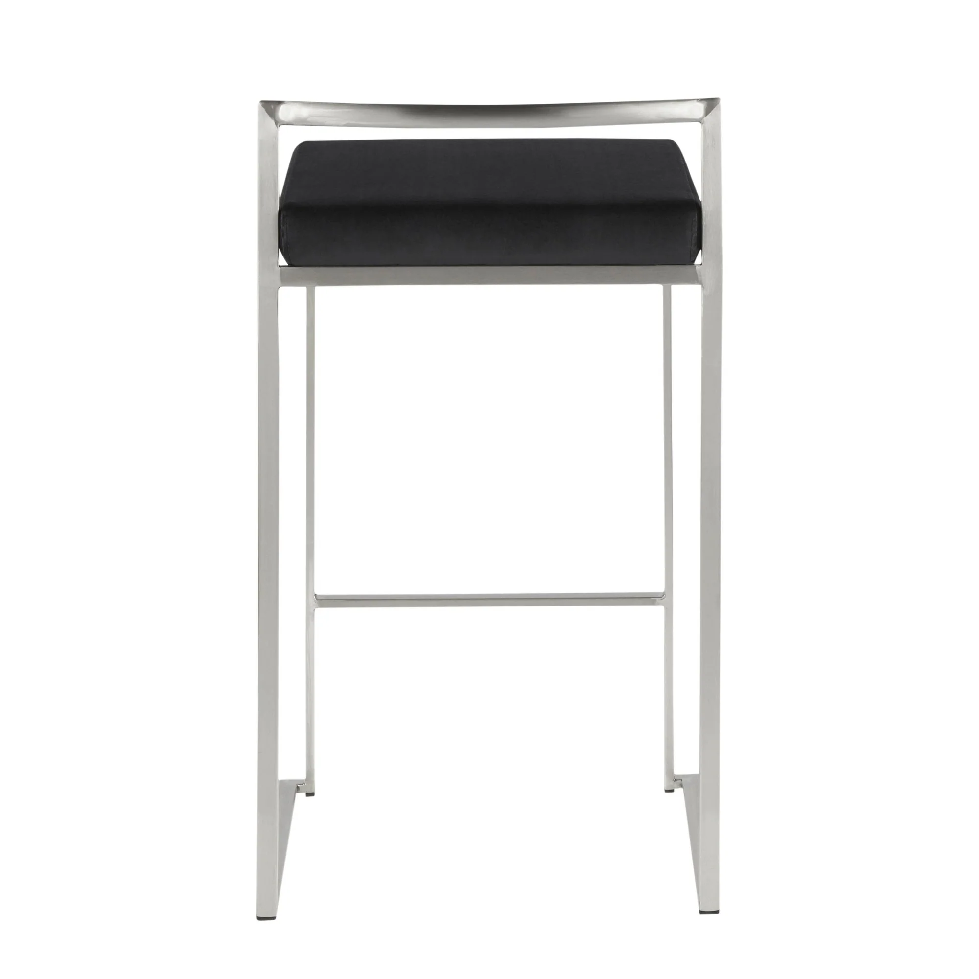 Fuji Stacker 26" Fixed-Height Counter Stool - Set of 3 By LumiSource - B26-FUJIV SSBK3 - Image 10