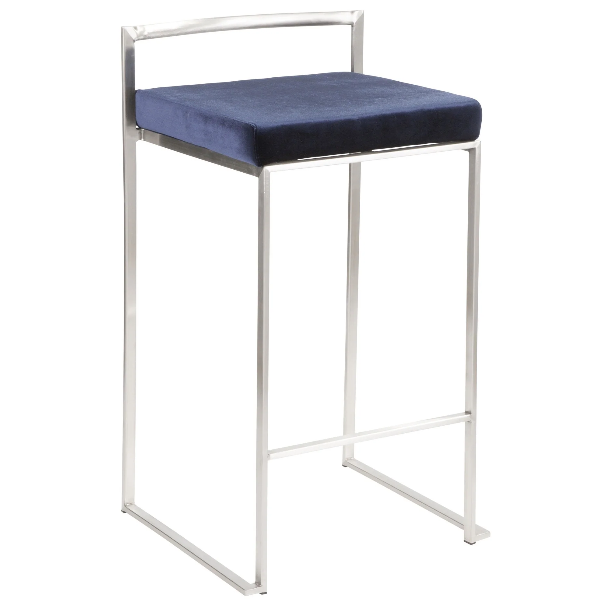 Fuji Stacker 26" Fixed-Height Counter Stool - Set of 3 By LumiSource - B26-FUJIV SSBK3 - Image 16