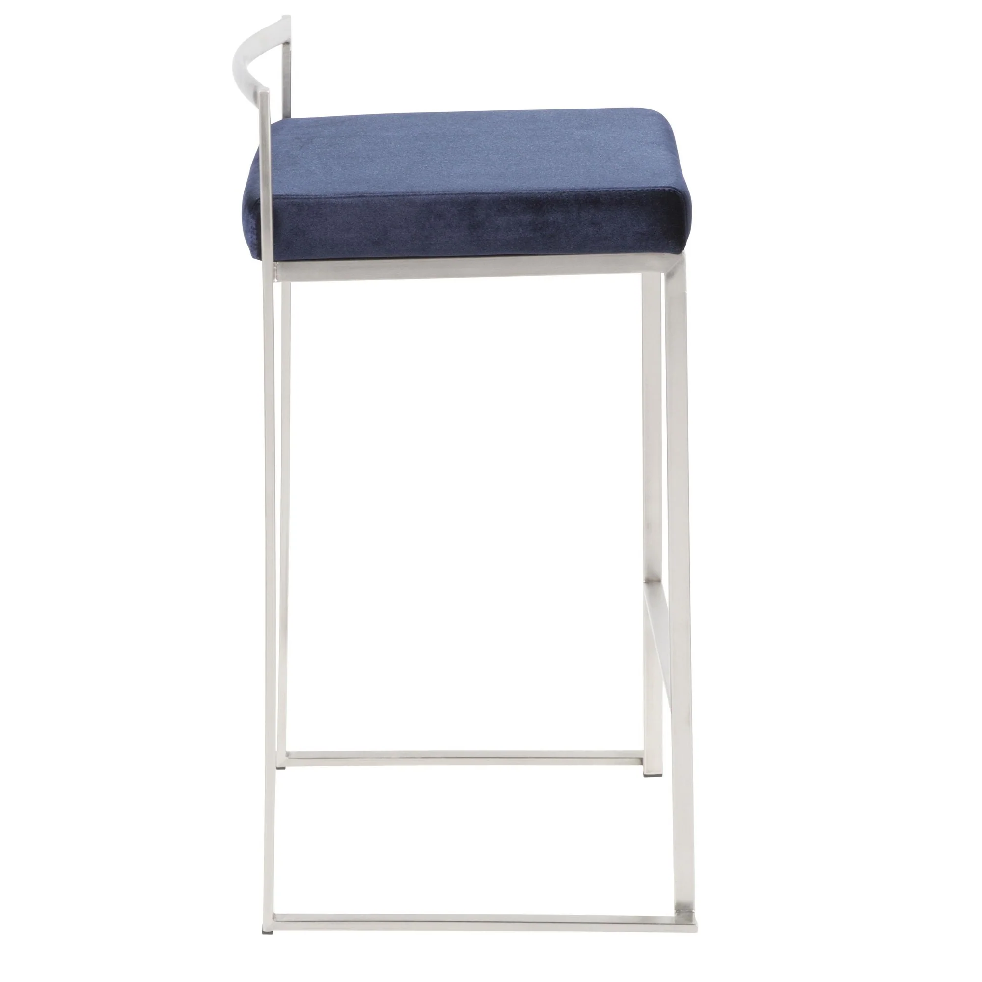 Fuji Stacker 26" Fixed-Height Counter Stool - Set of 3 By LumiSource - B26-FUJIV SSBK3 - Image 17