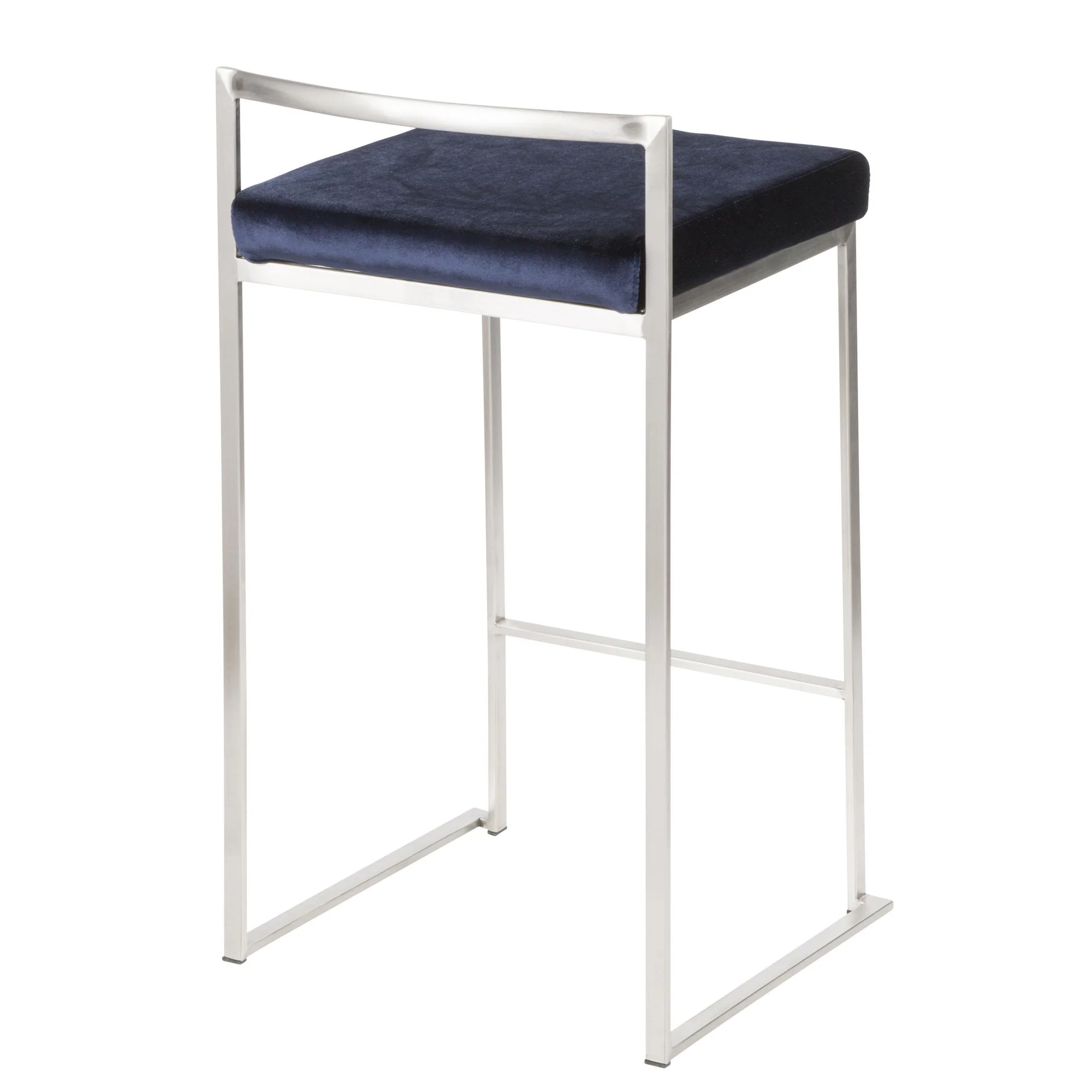 Fuji Stacker 26" Fixed-Height Counter Stool - Set of 3 By LumiSource - B26-FUJIV SSBK3 - Image 18