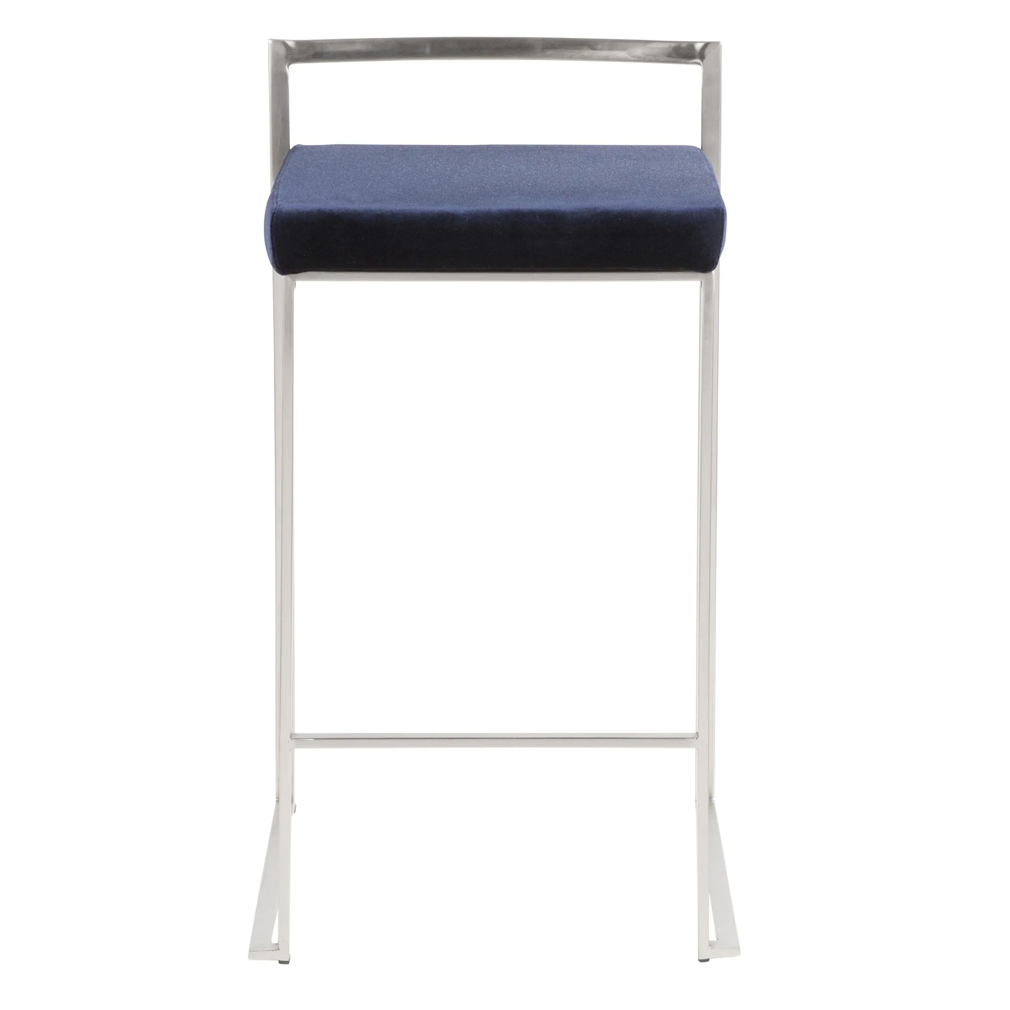 Fuji Stacker 26" Fixed-Height Counter Stool - Set of 3 By LumiSource - B26-FUJIV SSBK3 - Image 19