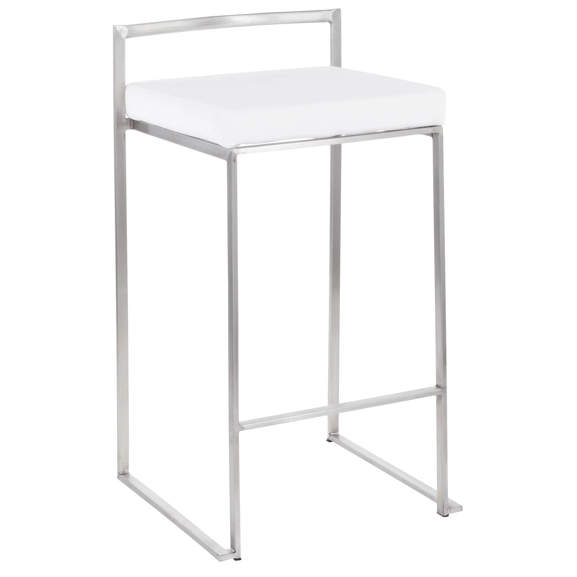 Fuji Stacker 26" Fixed-Height Counter Stool - Set of 3 By LumiSource - B26-FUJIV SSBK3 - Image 26